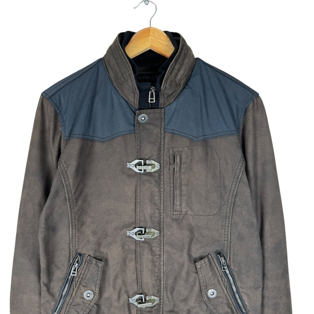 If Six Was Nine × In The Attic × Le Grande Bleu (L.G.B.) ⚡️IN THE ATTIC HOODIE BIKERS JACKET Size L / US 10 / IT 46 - 2 Thumbnail