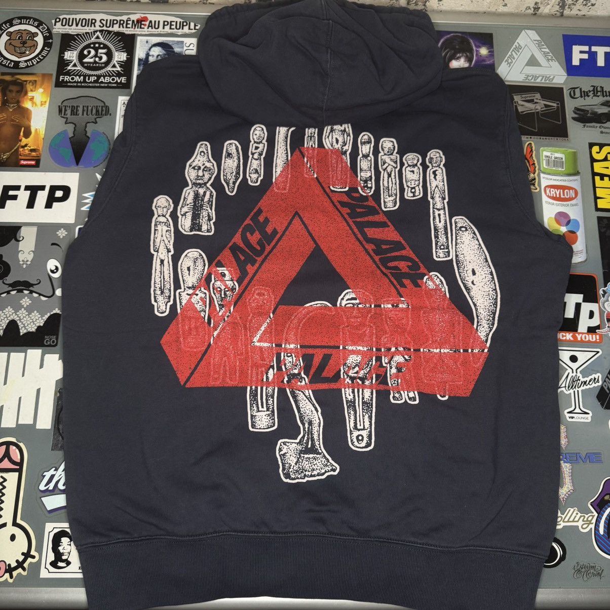 Palace Palace Jheeze Hoodie Navy Sz Large No Flaws FW19 Used Size US L / EU 52-54 / 3 - 1 Thumbnail