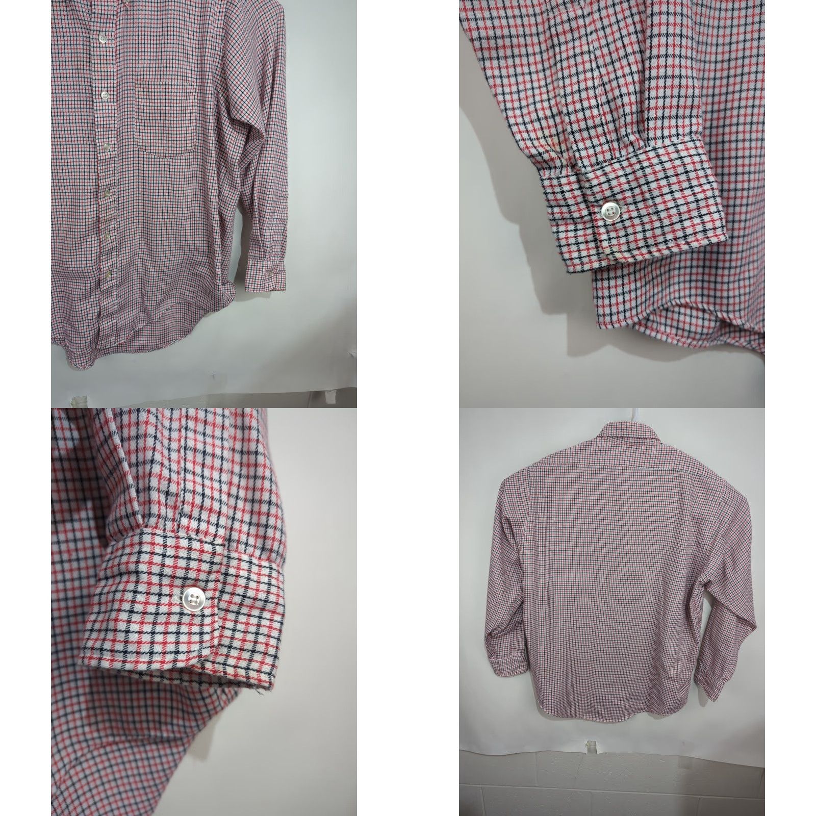 Vintage VINTAGE LL Bean Mens Long Sleeve Button Shirt Plaid Red White 90s Classic Outdoor Casual Button-Down Shirt Size US L / EU 52-54 / 3 - 8 Thumbnail