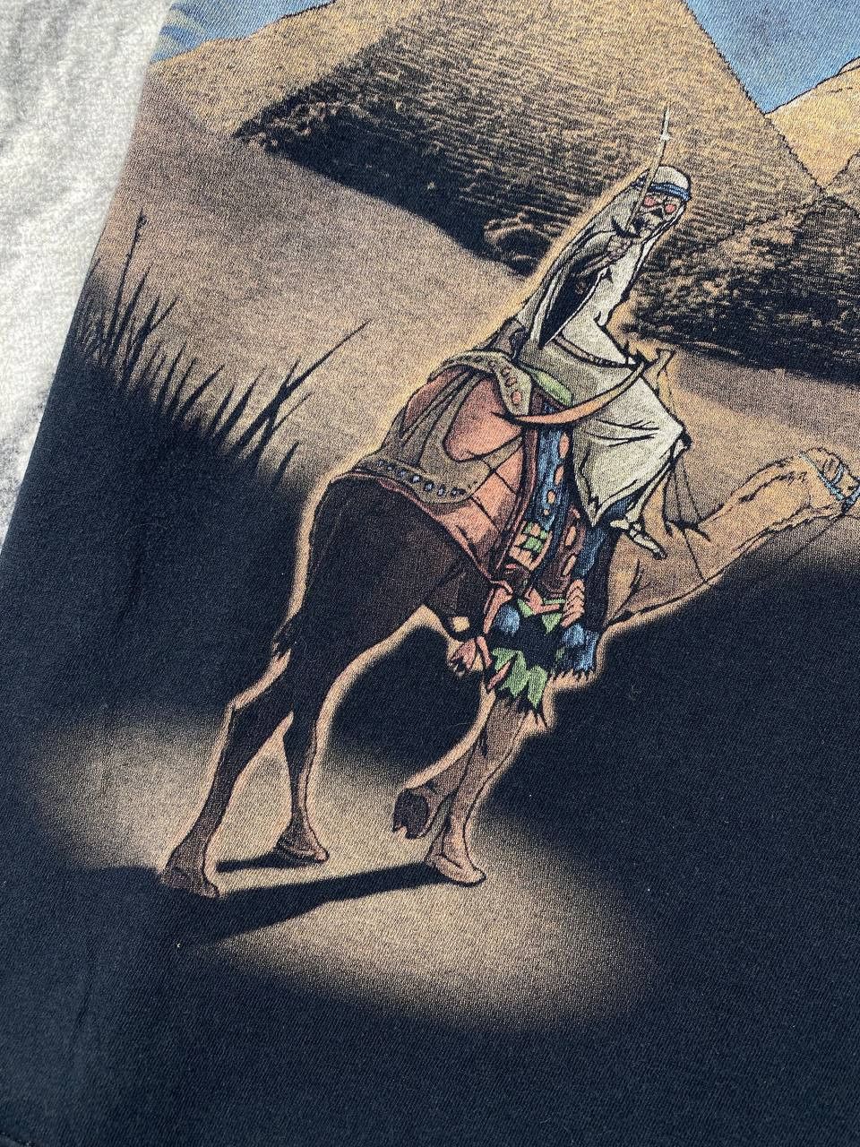 Vintage Vintage 2005 Egypt Skeleton All Over Print Gothic T-Shirt Size US XXL / EU 58 / 5 - 11 Thumbnail