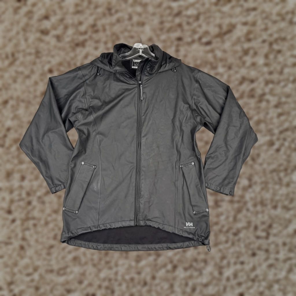 Helly Hansen Helly Hansen Jacket Mens Extra Small Black Polyurethane Shell Hooded Rain Wind Size US M / EU 48-50 / 2 - 1 Thumbnail