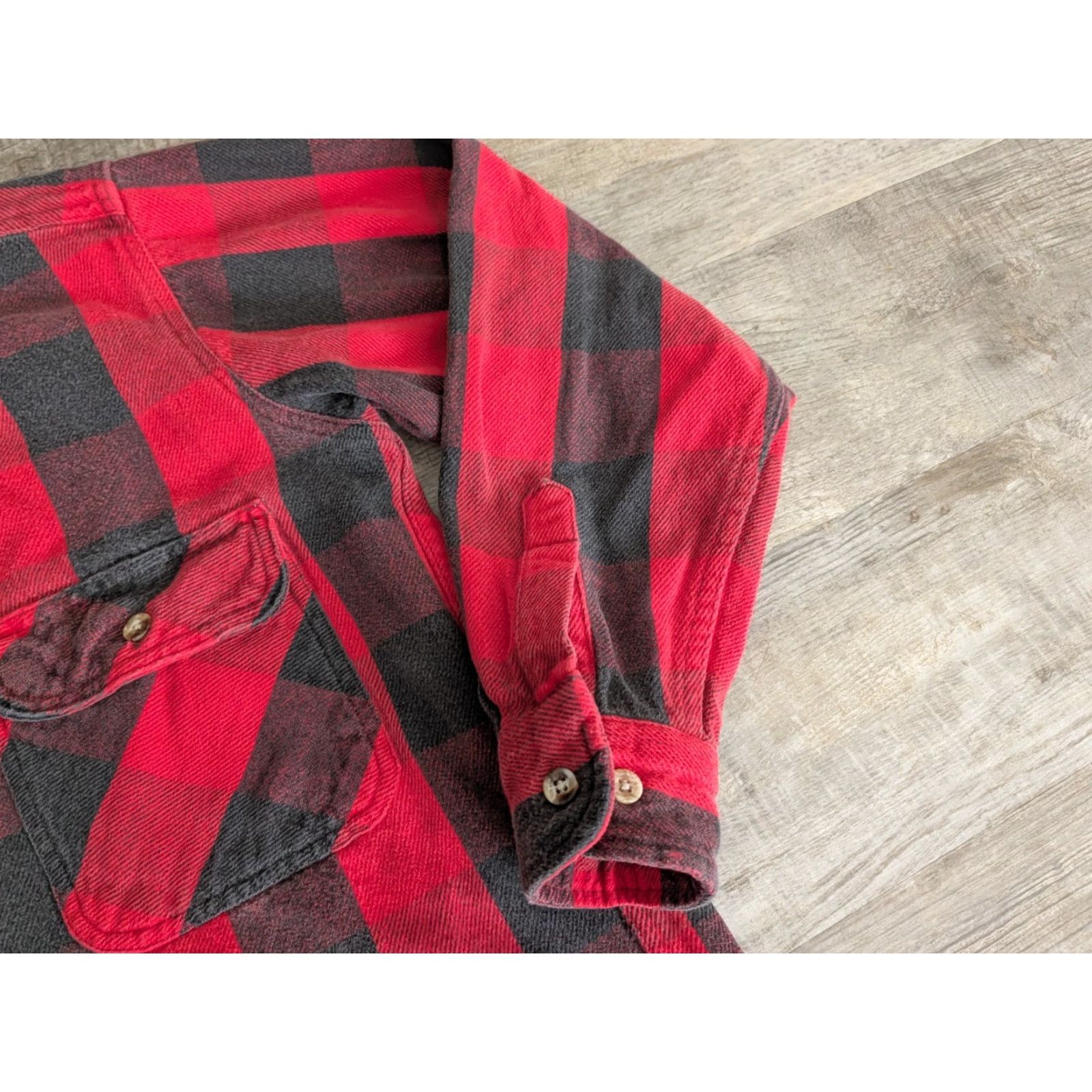 Vintage VINTAGE Five Brother Shirt Mens M Red Check Flannel Button-Up Heavy Cotton 90s Outdoors USA Size US M / EU 48-50 / 2 - 3 Thumbnail