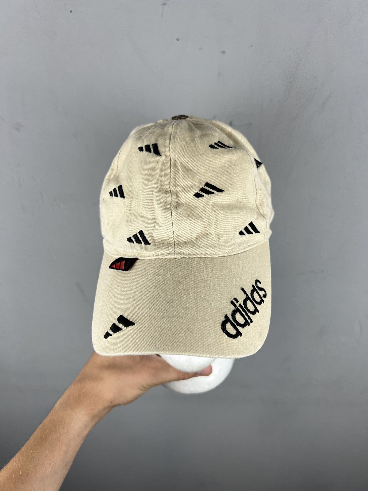 Adidas × Vintage Vintage 80s Adidas multi logo Y2K Punk style cap Size ONE SIZE - 1 Thumbnail