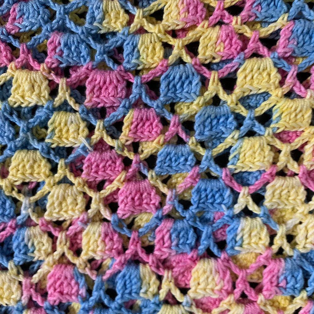 Designer New Colorful Crocheted Hand Made Blouse S Size S / US 4 / IT 40 - 2 Thumbnail