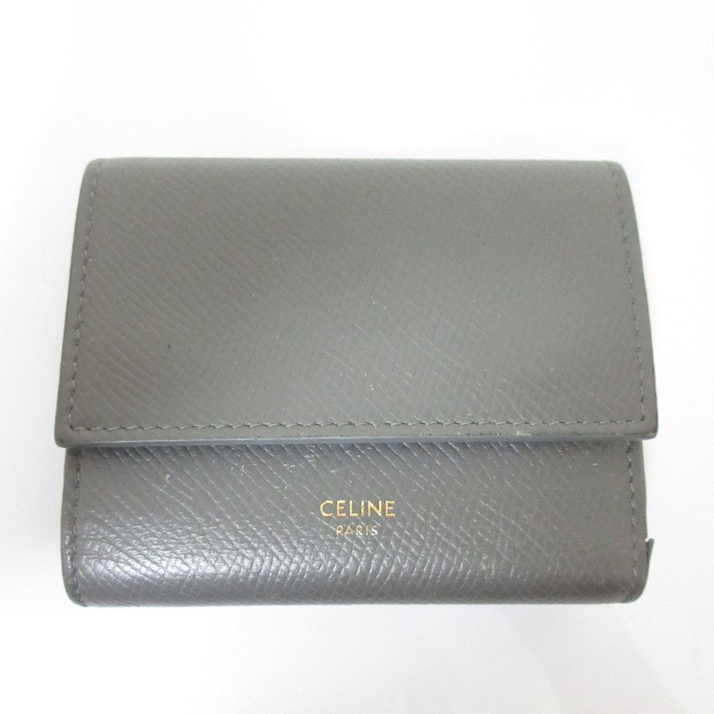 Celine Celine Celine Small Tri-fold Calfskin Compact Wallet Leather Short Wallet DUTY FREE for USA Size ONE SIZE - 1 Thumbnail