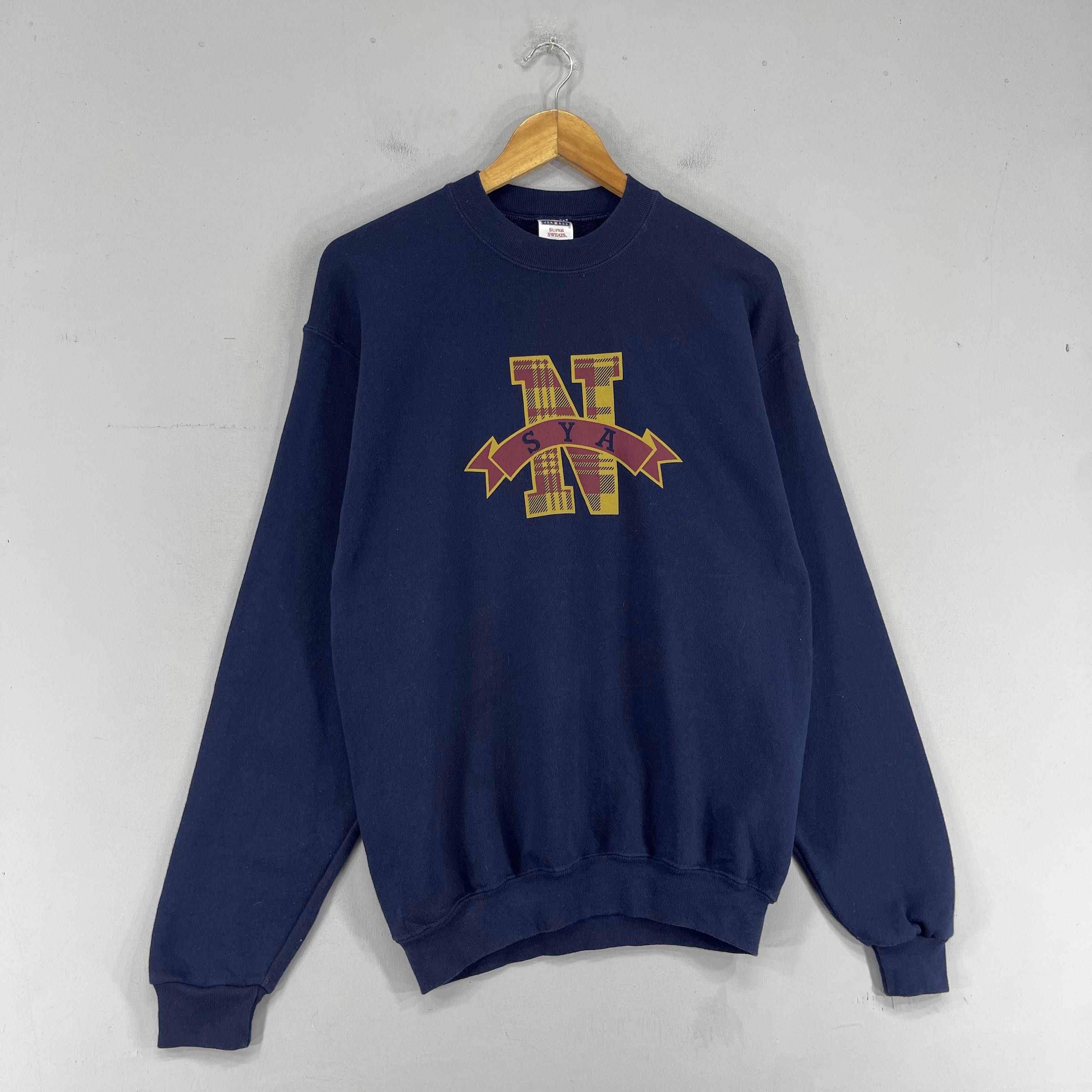 Vintage Vintage SYA College Spellout Printed Crewneck Sweatshirt Size US M / EU 48-50 / 2 - 3 Thumbnail