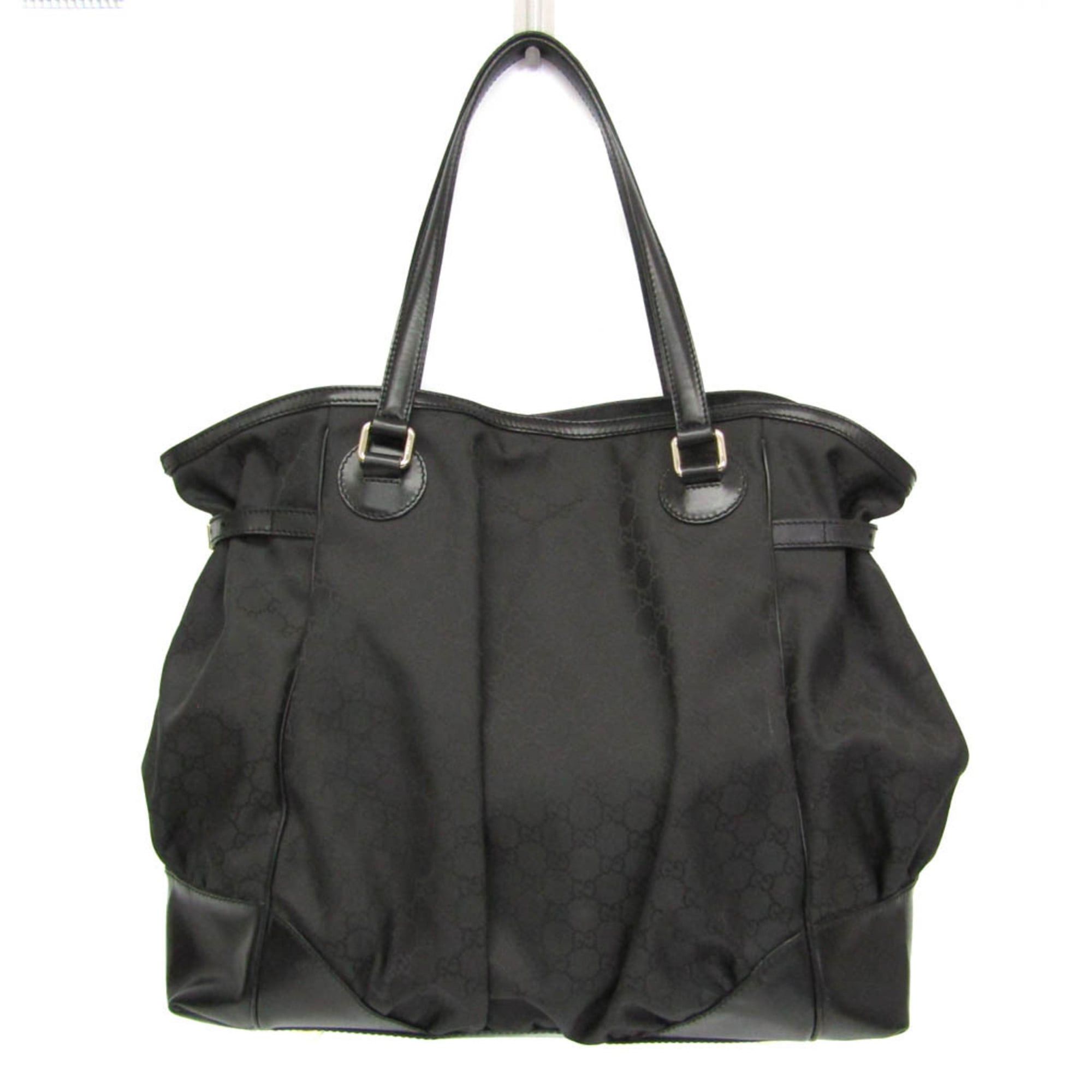 Gucci Gucci 257290 Women's Nylon,Leather Tote Bag Black Size ONE SIZE - 1 Thumbnail