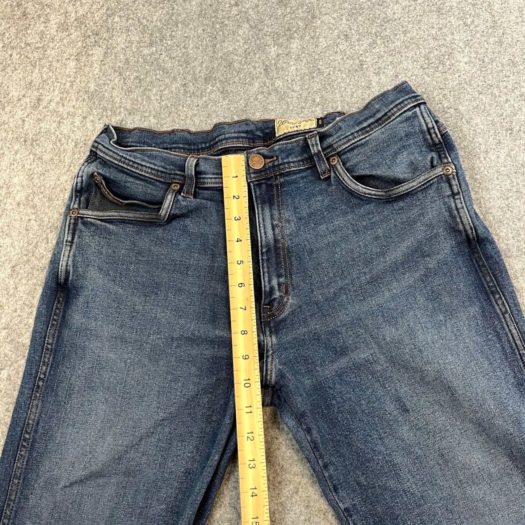 Wrangler Wrangler Jeans Regular Straight 32 30 Dark Wash Blue Arizona Stretch Ranch Mens Denim 5-Pocket Wrangler Texas Stretch Jeans Mens Size US 32 / EU 48 - 5 Thumbnail