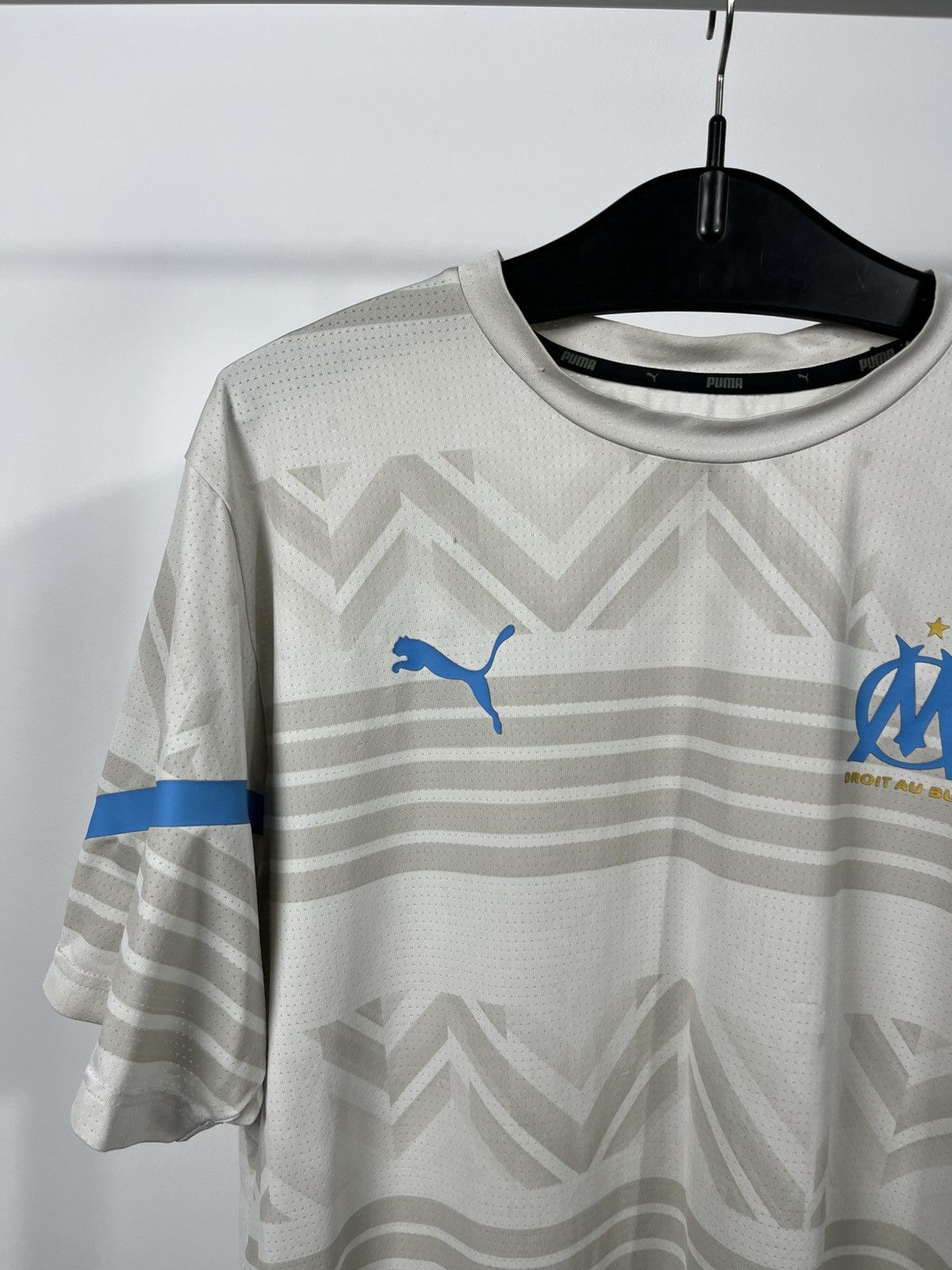 Puma Puma Olympique Marseille DryCell Jersey Beige Blue Size L Size US L / EU 52-54 / 3 - 3 Thumbnail