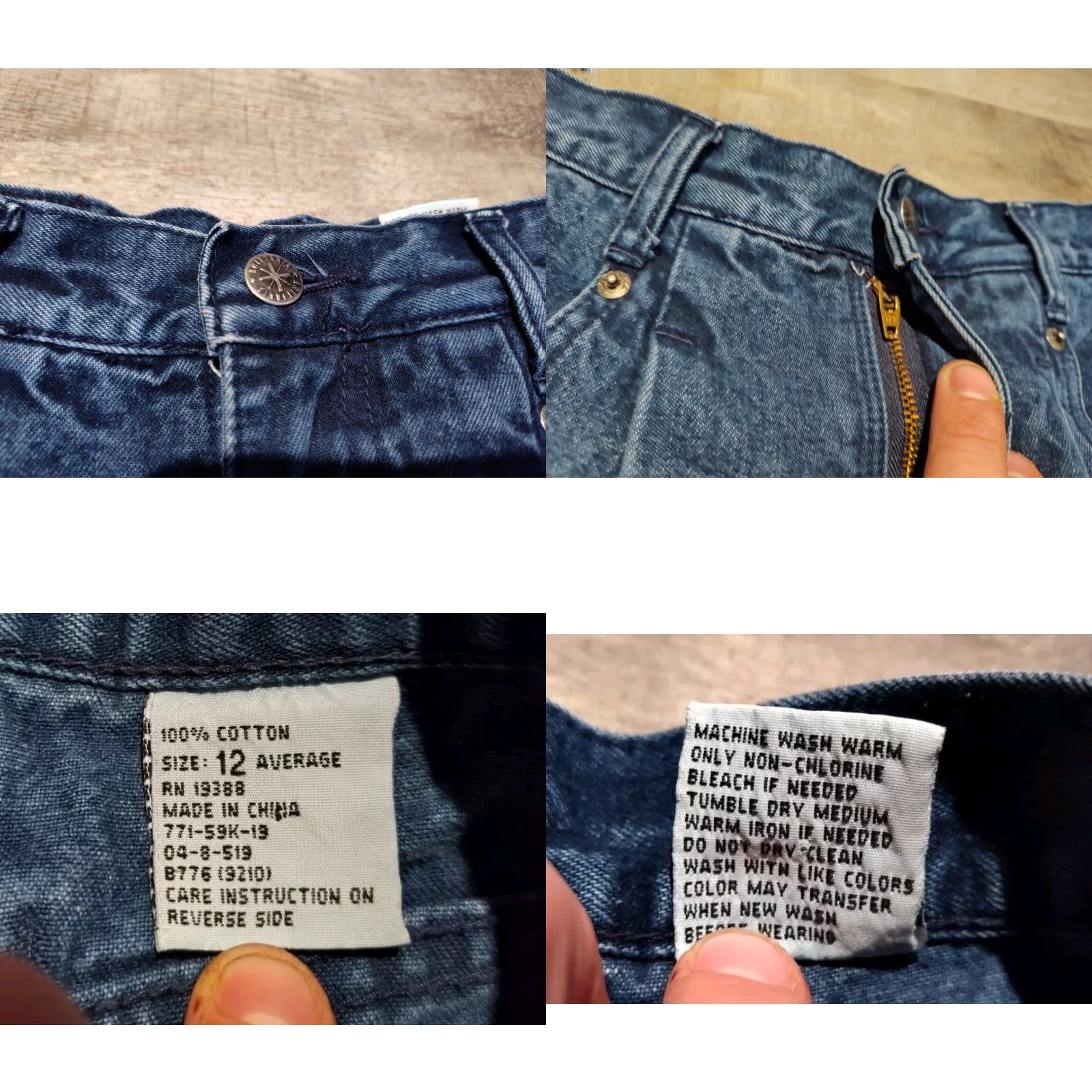 Vintage VTG Brittania Jeans - High Waist Denim Tapered Leg - Women's Size 12 - 28" Waist - 29" Inseam - 100% Cotton - Blue - Vintage 80s Mom Jeans Size 34" / US 12 / IT 48 - 8 Thumbnail