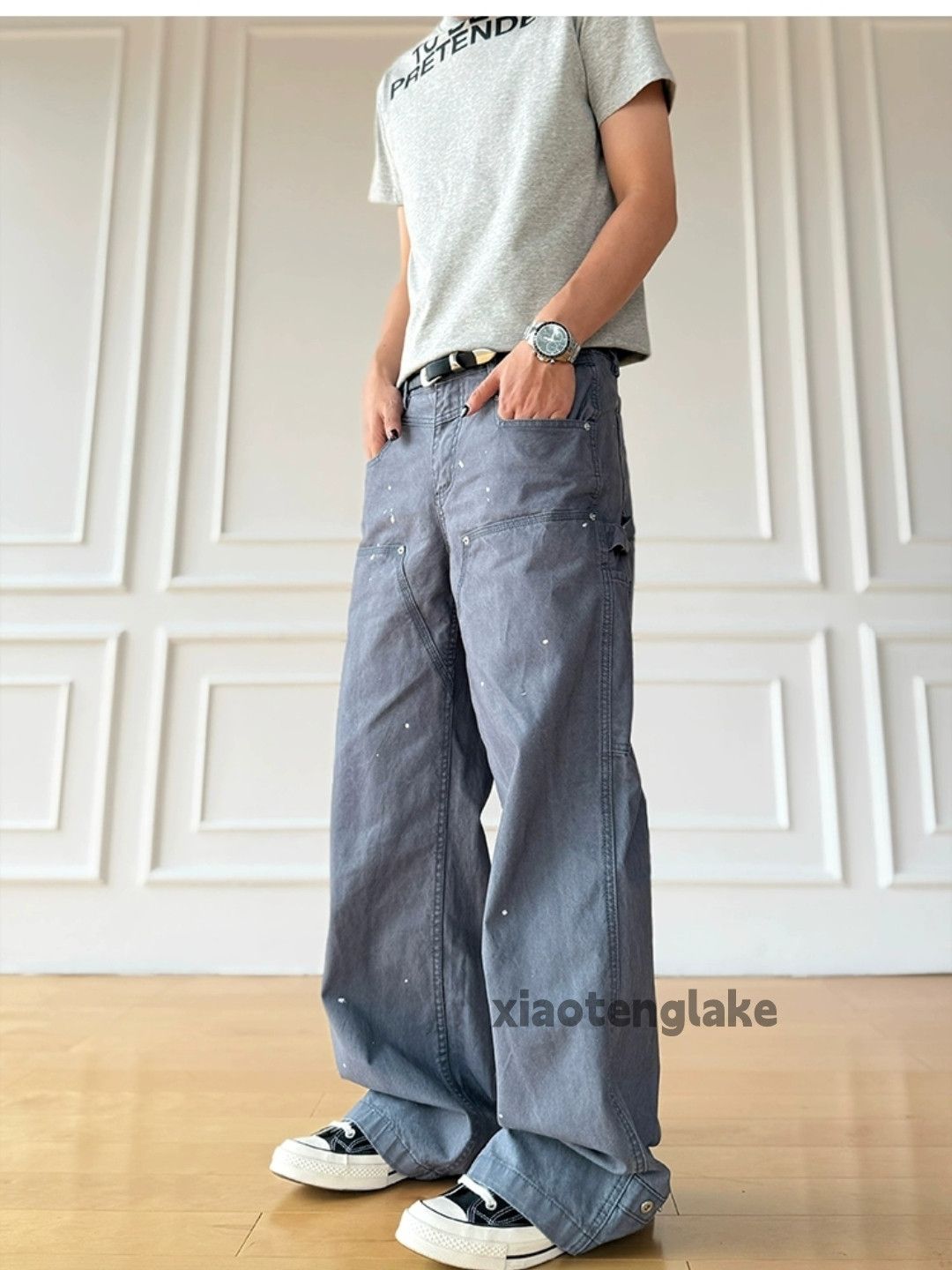 Vintage xtl washed faded loose baggy skate hiphop cargo pants Size US 28 / EU 44 - 4 Thumbnail