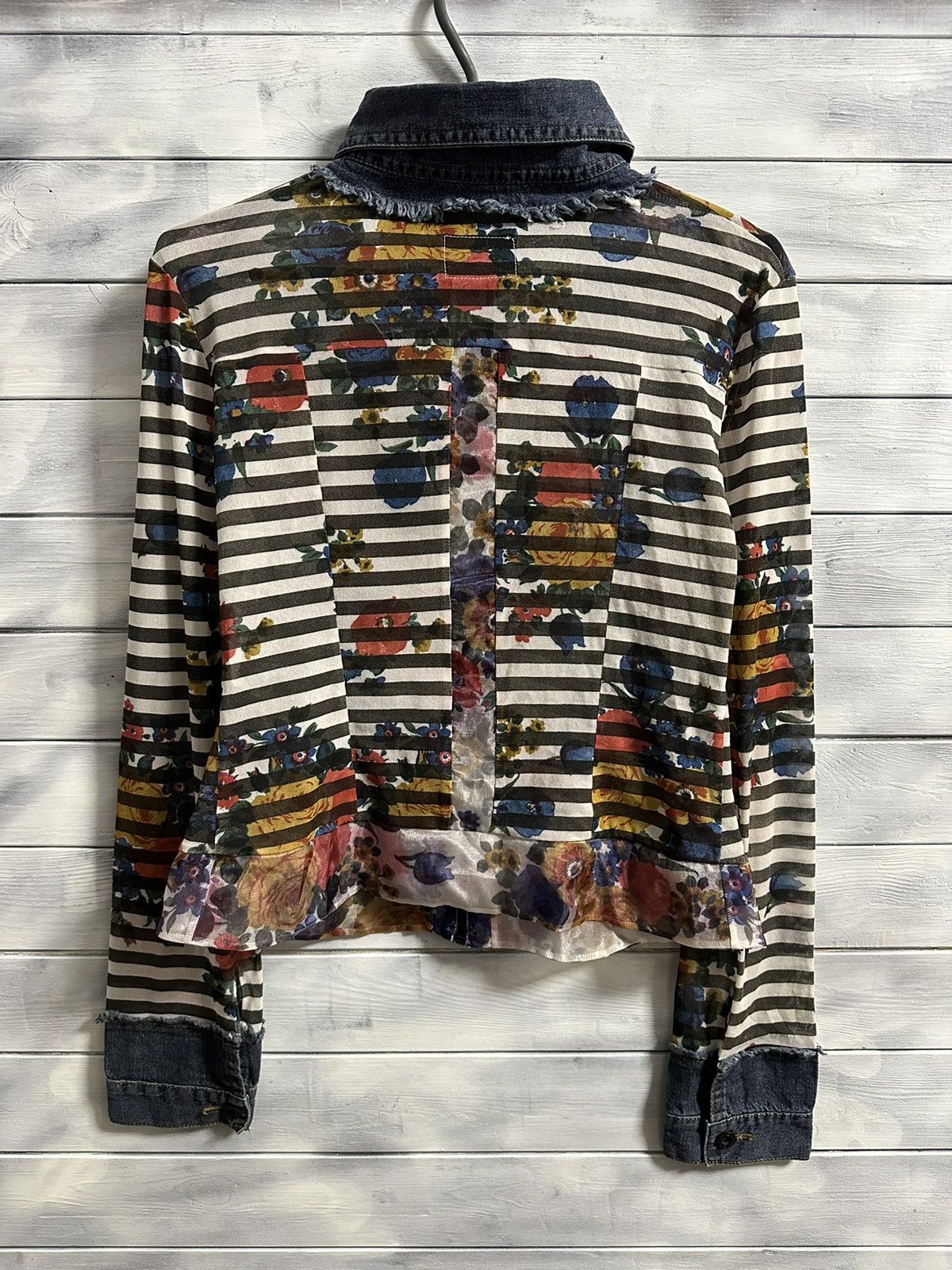 Vintage Rare Mesh Blouse Pianurastudio in Flowers Made In Italy Size M / US 6-8 / IT 42-44 - 8 Thumbnail