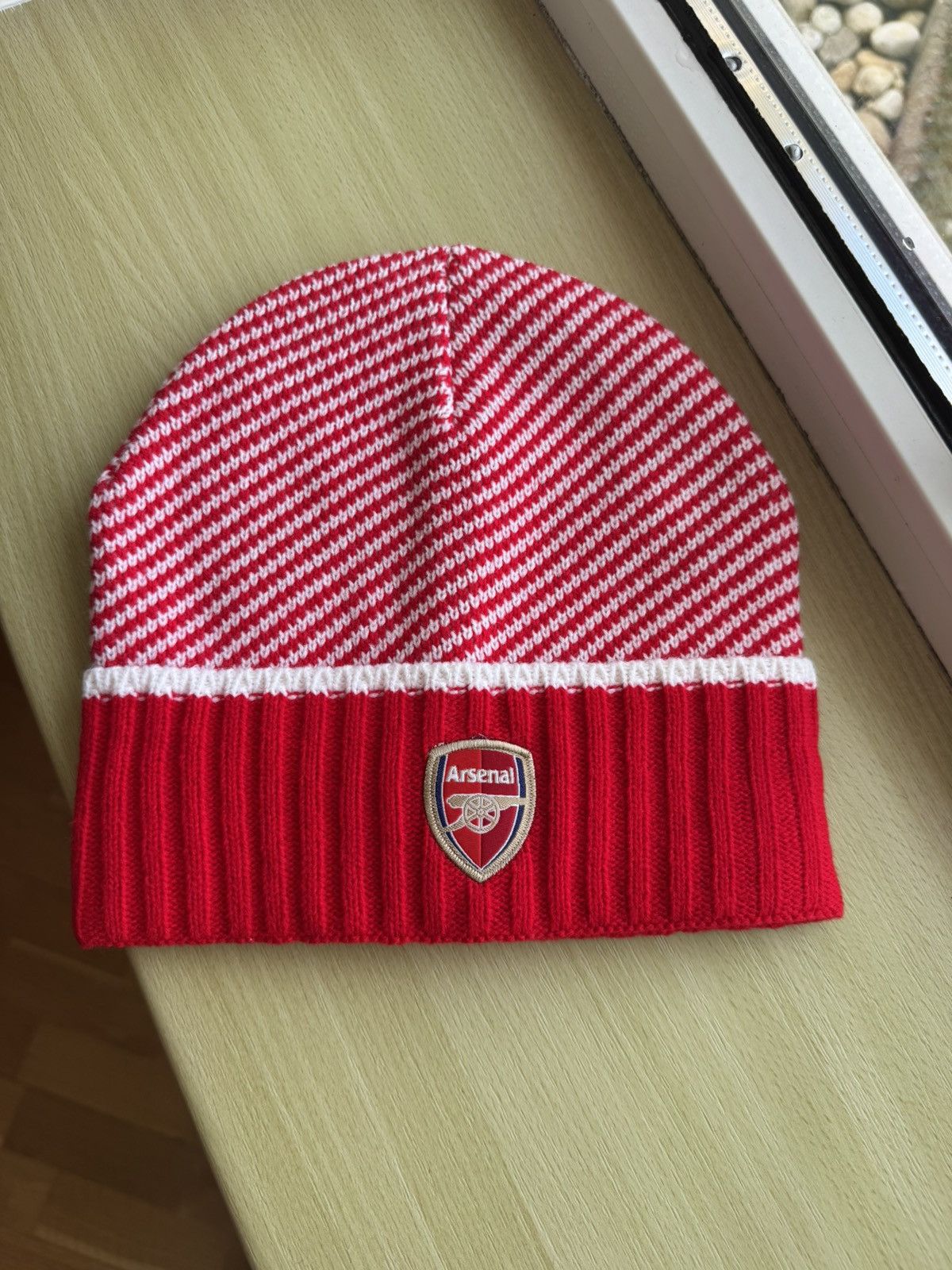 Vintage RARE ARSENAL FC OFFICIAL FOOTBALL WARM BEANIE HAT Size ONE SIZE - 1 Thumbnail