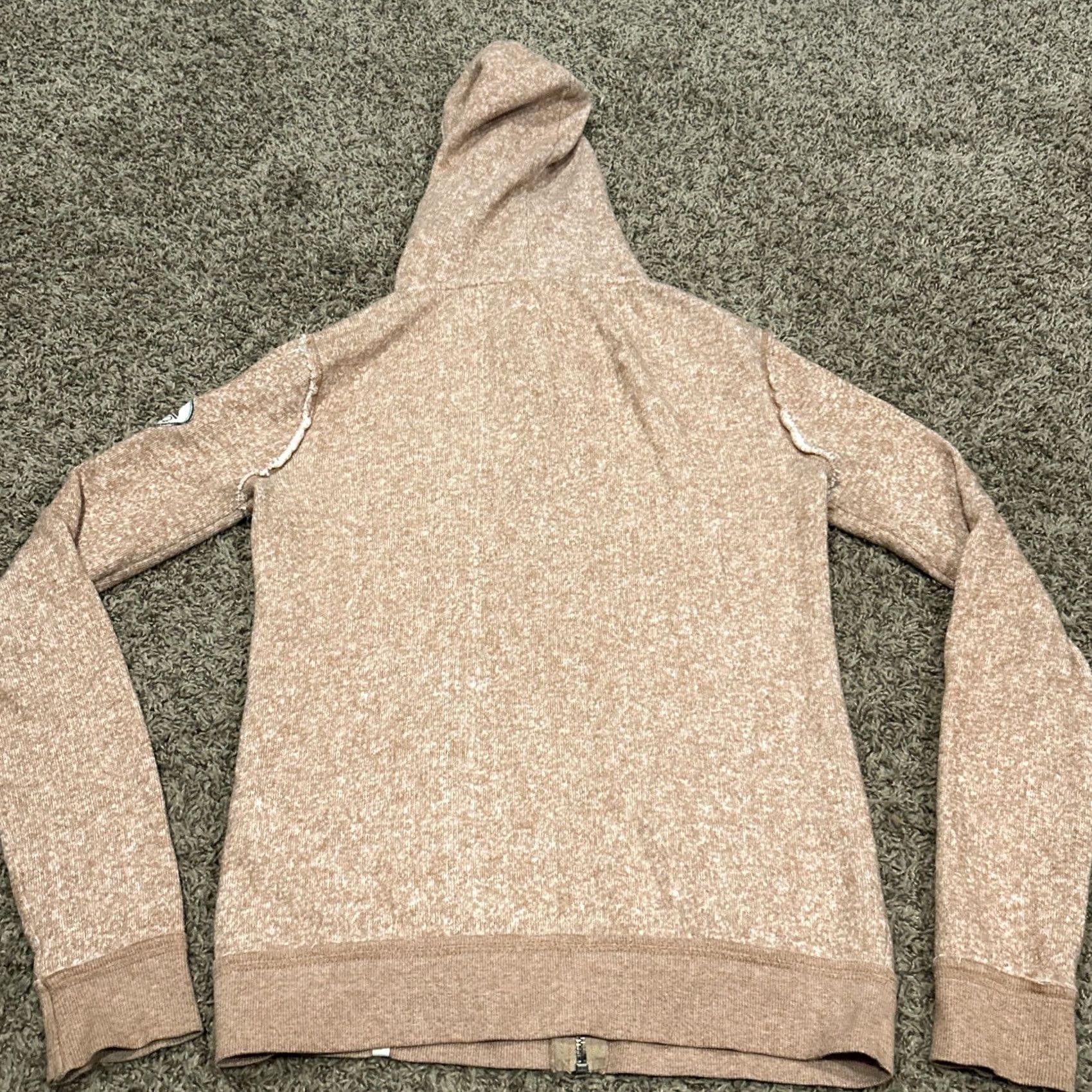 Quiksilver Quiksilver Jacket Hooded Cotton Blend Beige S Womens Mid-Length Zip Full Zip Casual Basic Jacket Size S / US 4 / IT 40 - 3 Thumbnail