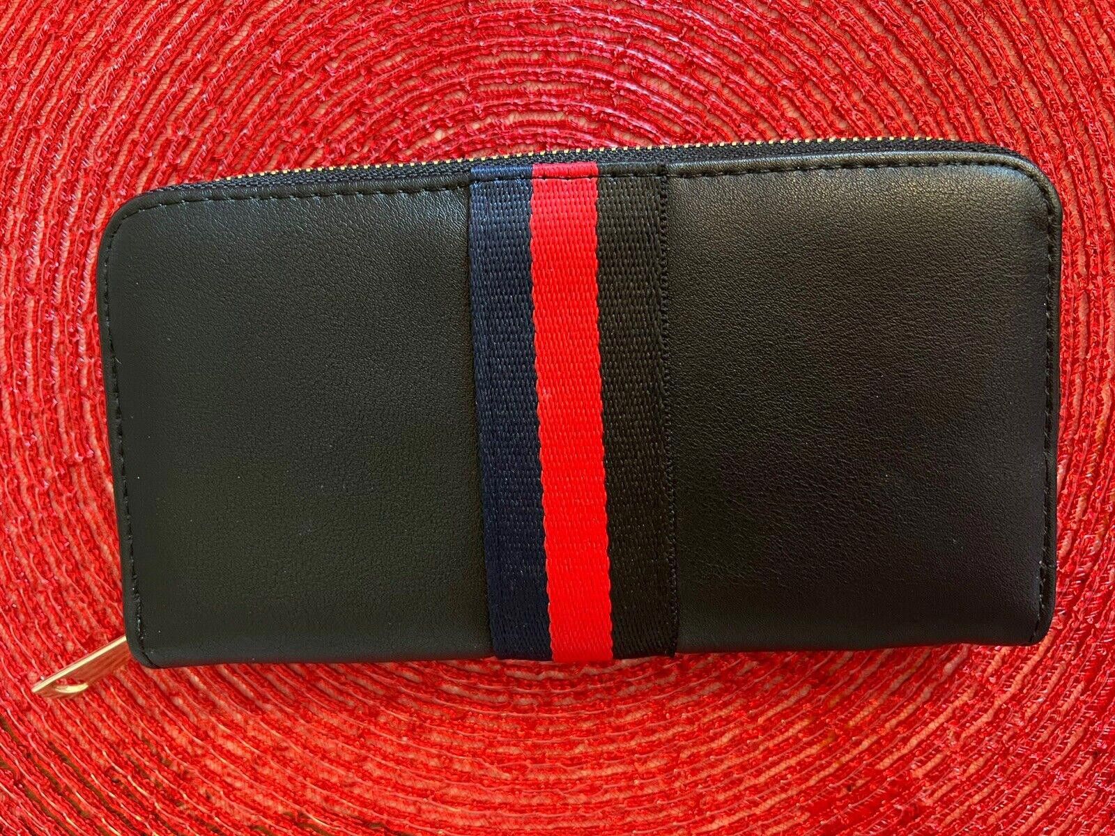 Designer Black Faux Leather Wallet Size ONE SIZE - 1 Thumbnail