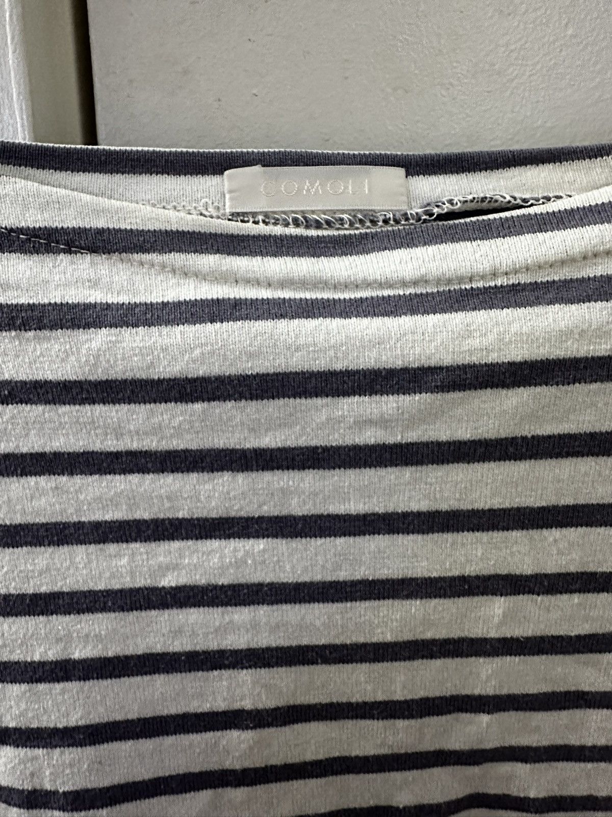 Comoli COMOLI Border Boat Neck Ecru / Marine Size 1 Size US S / EU 44-46 / 1 - 3 Thumbnail