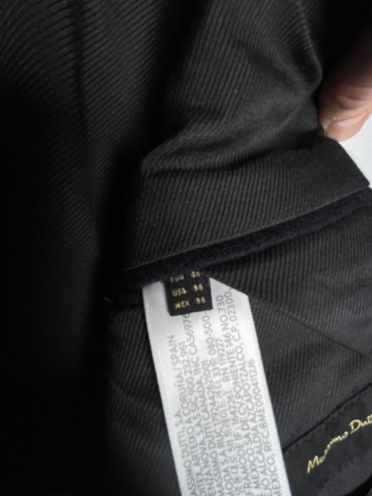 Massimo Dutti Massimo Dutti Wool Blazer Black/Navy — Size 46 (S) Size 40R - 9 Thumbnail