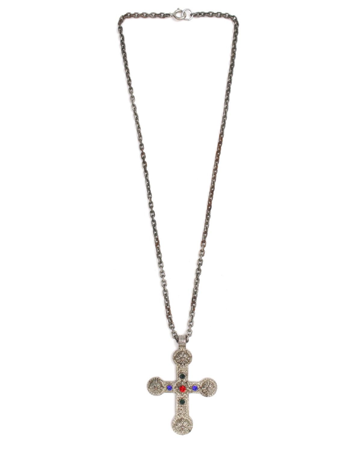 Vintage 2000S JAPANESE MADE GOTHIC MEDIEVAL ARMORY CROSS NECKLACE Size ONE SIZE - 2 Thumbnail