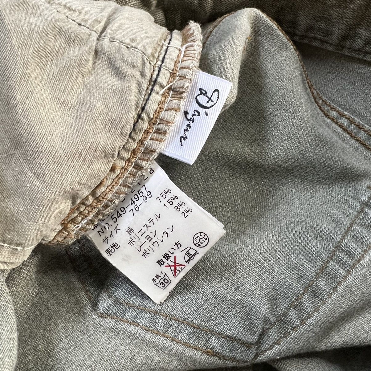 Japanese Brand Vintage D Azur Flared Swarovski Sage Green Jeans Size 30" / US 8 / IT 44 - 11 Thumbnail