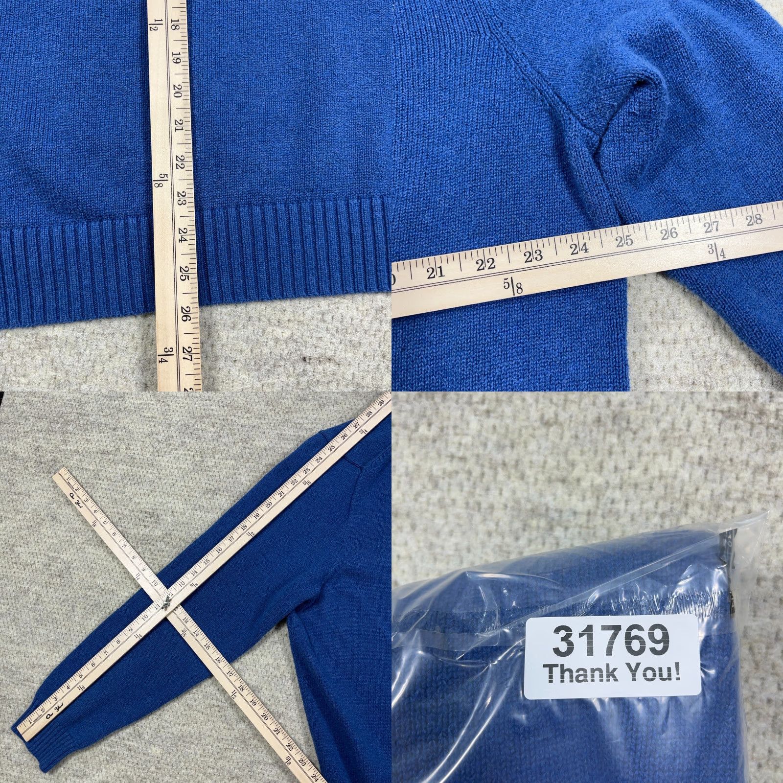 Polo Ralph Lauren Polo Ralph Lauren Sweater Men XXL Blue Pullover Heavy Knit Quarter Zip Ribbed Size US XXL / EU 58 / 5 - 8 Thumbnail