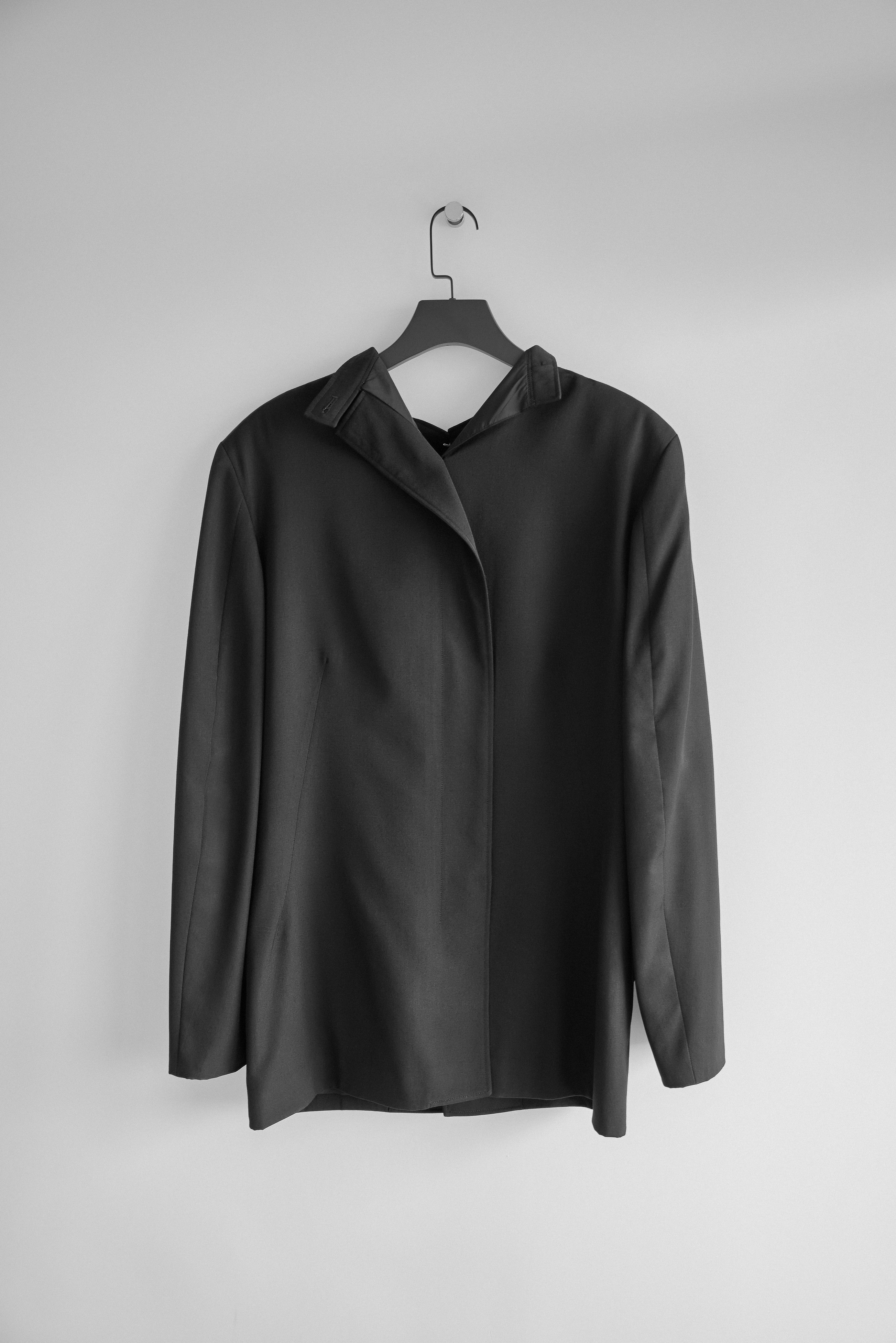 Yohji Yamamoto Yohji Yamamoto Pour Homme - W/Gabardine Stand Collar Jacket Size US M / EU 48-50 / 2 - 7 Thumbnail