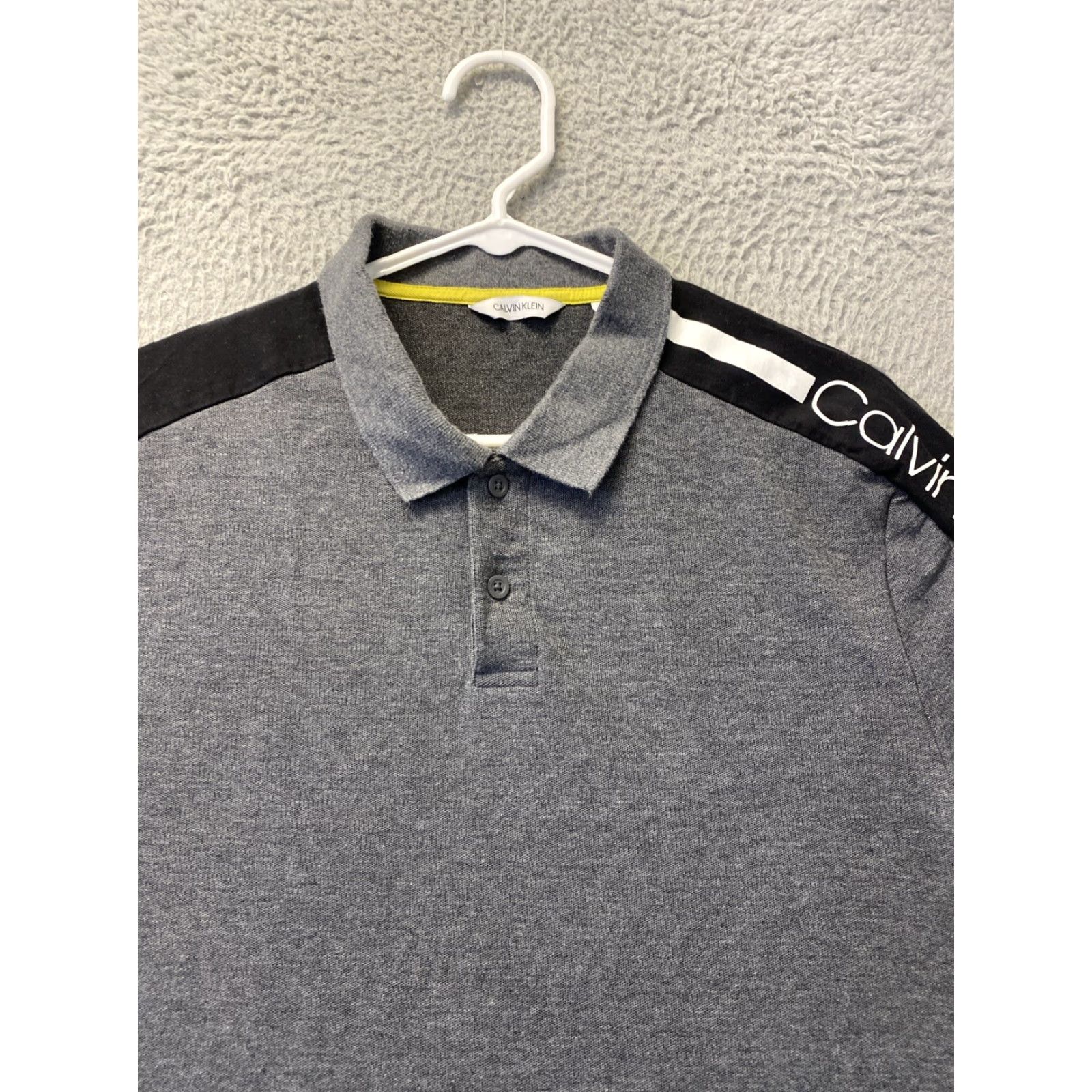 Calvin Klein VINTAGE Calvin Klein Polo Shirt Mens L Gray Cotton Logo Short Sleeve 80s Size US L / EU 52-54 / 3 - 2 Thumbnail