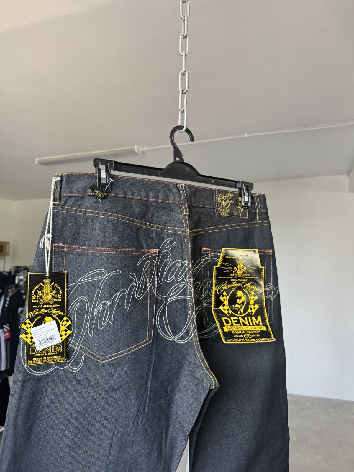 Christian Audigier NEW ED HARDY AUDIGIER BAGGY JEANS Size US 36 / EU 52 - 13 Thumbnail