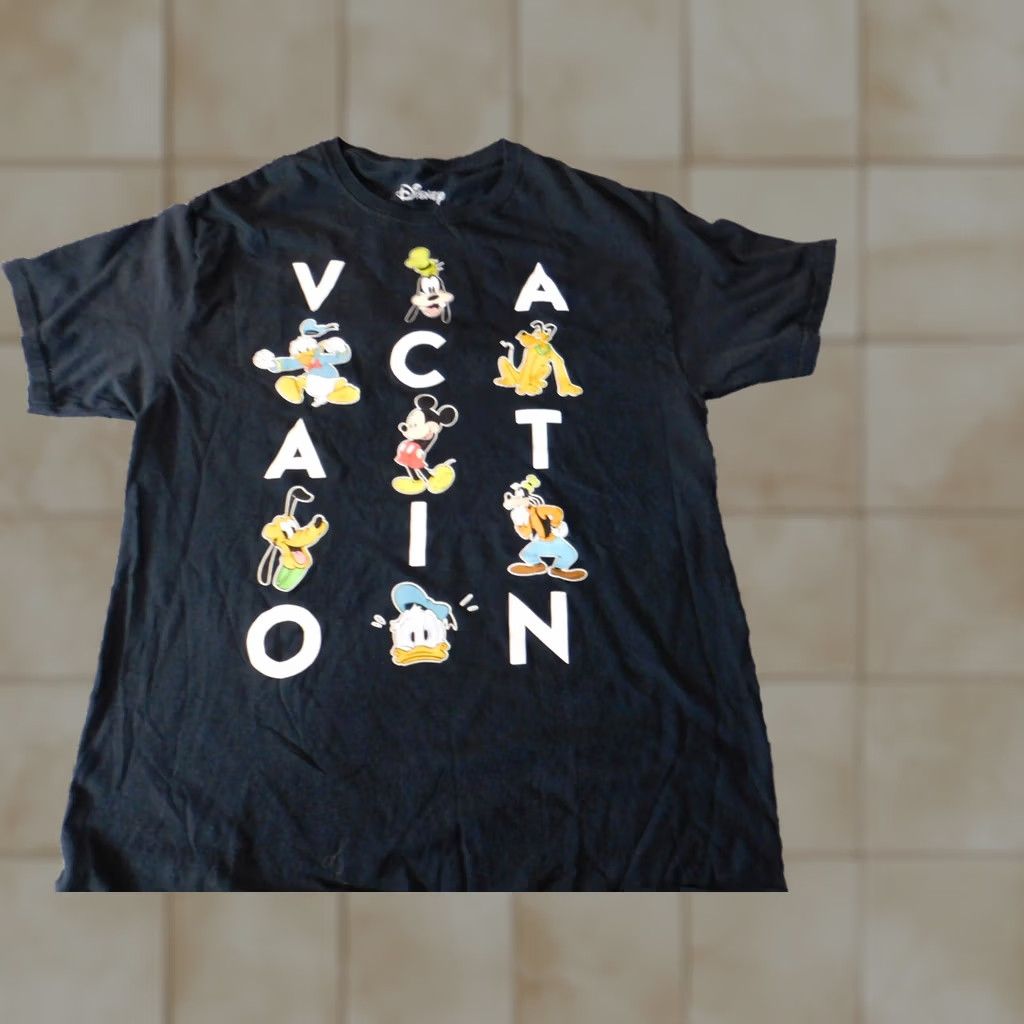 Disney Disney Shirt M Men Black Mickey Mouse Goofy Classic Cartoon Crew Neck Short Sleeve Cotton T-Shirt Size US M / EU 48-50 / 2 - 1 Thumbnail