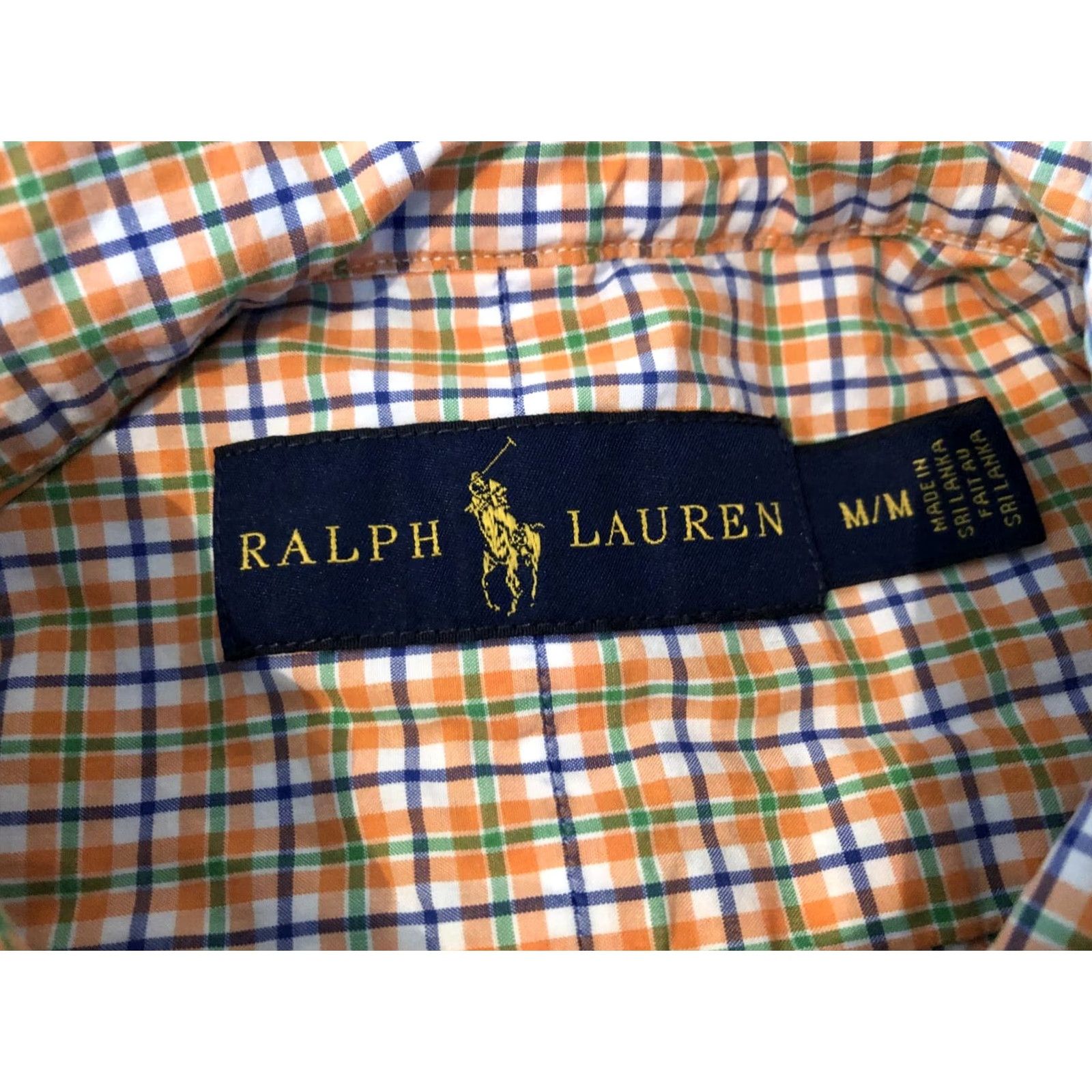 Polo Ralph Lauren Polo Ralph Lauren Shirt Mens Polo Ralph Lauren Dress Shirt M Medium Orange Button Short Sleeve Pink Size 40R - 3 Thumbnail