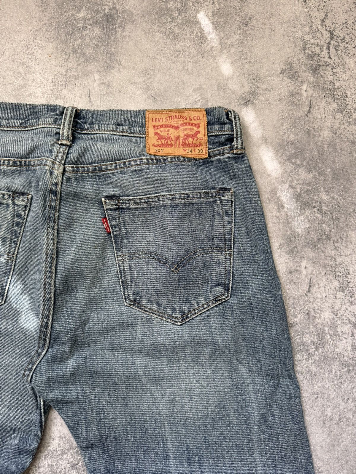Levi's × Vintage Vintage Levi’s 501 Faded Blue Jeans 34x30 Size US 34 / EU 50 - 3 Thumbnail