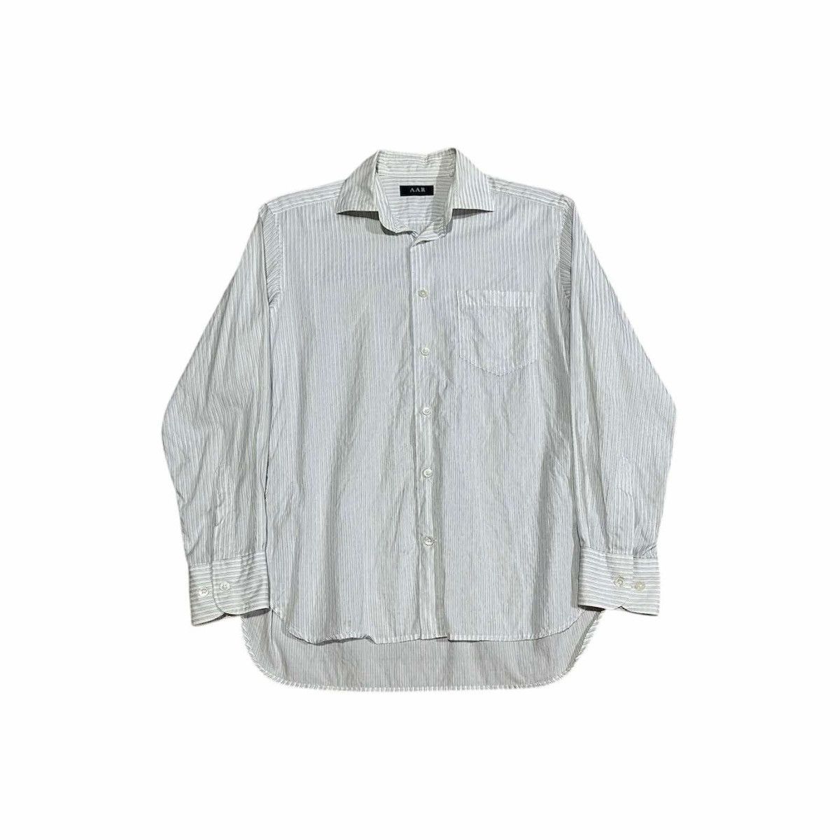 Japanese Brand × Y's × Yohji Yamamoto 🔥Vintage A.A.R Yohji Yamamoto Striped Shirt Size US M / EU 48-50 / 2 - 1 Thumbnail