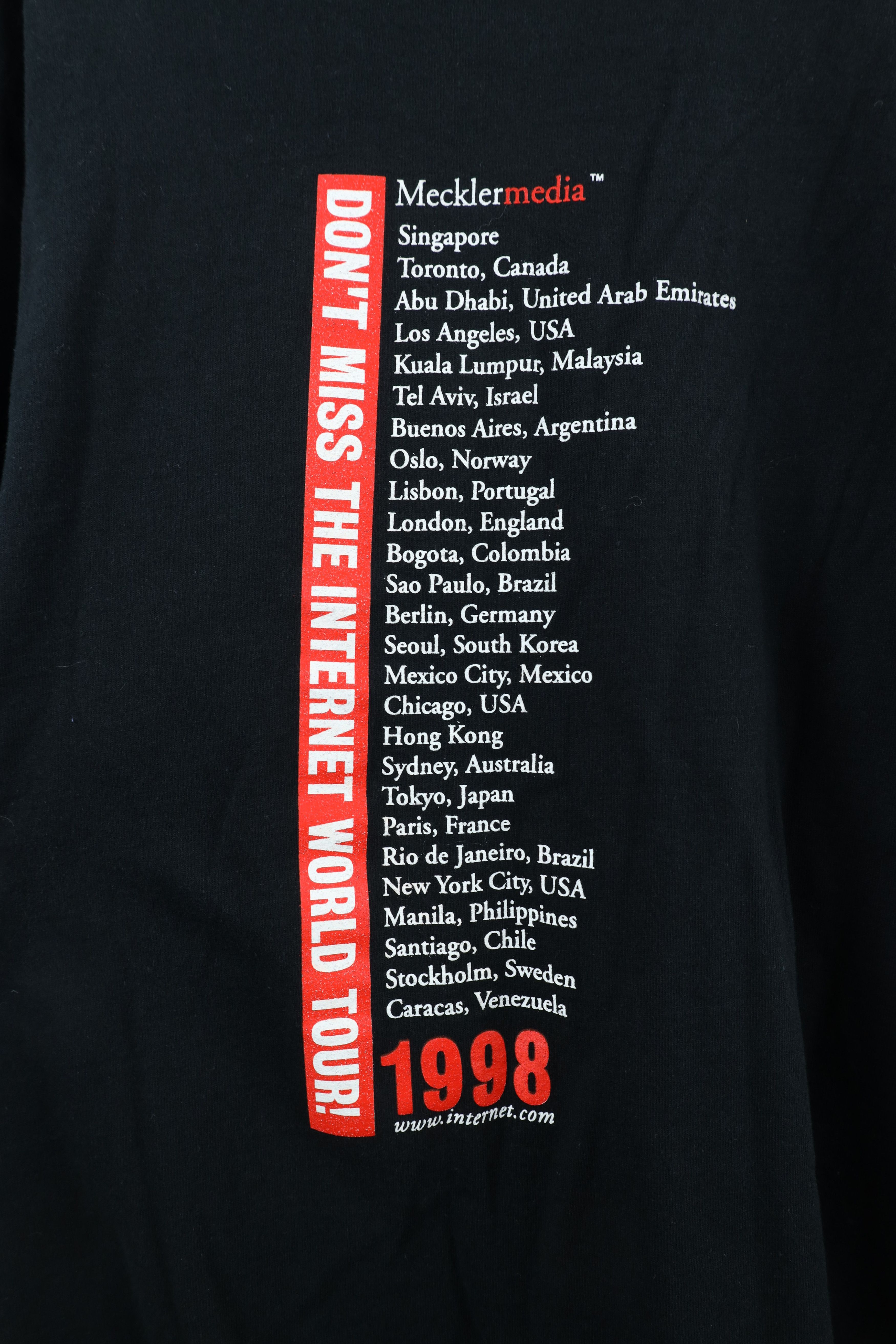 Vintage Vintage 90s Spell Out New York City Internet World T-Shirt Size US L / EU 52-54 / 3 - 7 Thumbnail