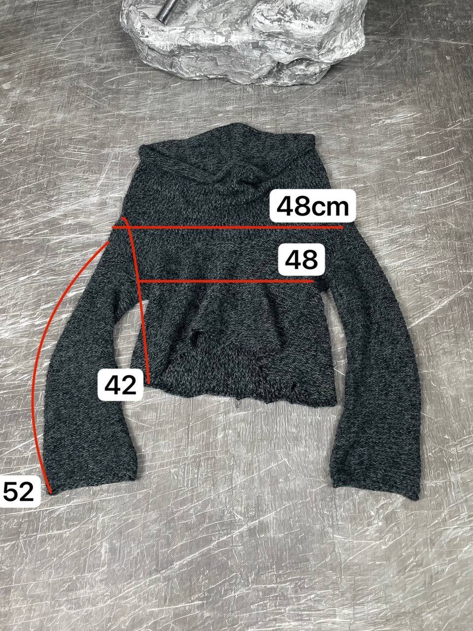 Hysteric Glamour × Japanese Brand 2000s Y2K Wide Neck Cropped Sweater Junya Watanabe Style Size M / US 6-8 / IT 42-44 - 6 Thumbnail
