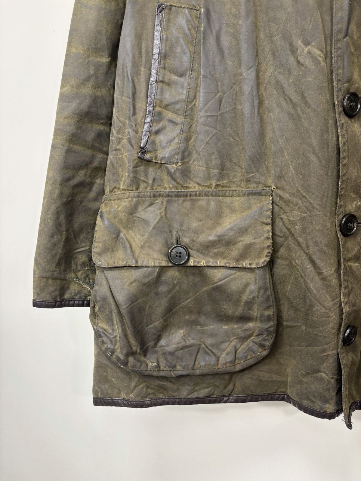 Barbour Barbour Longhurst Wax Cotton Men’s Khaki Waxed Jacket Coat Size US XXL / EU 58 / 5 - 5 Thumbnail
