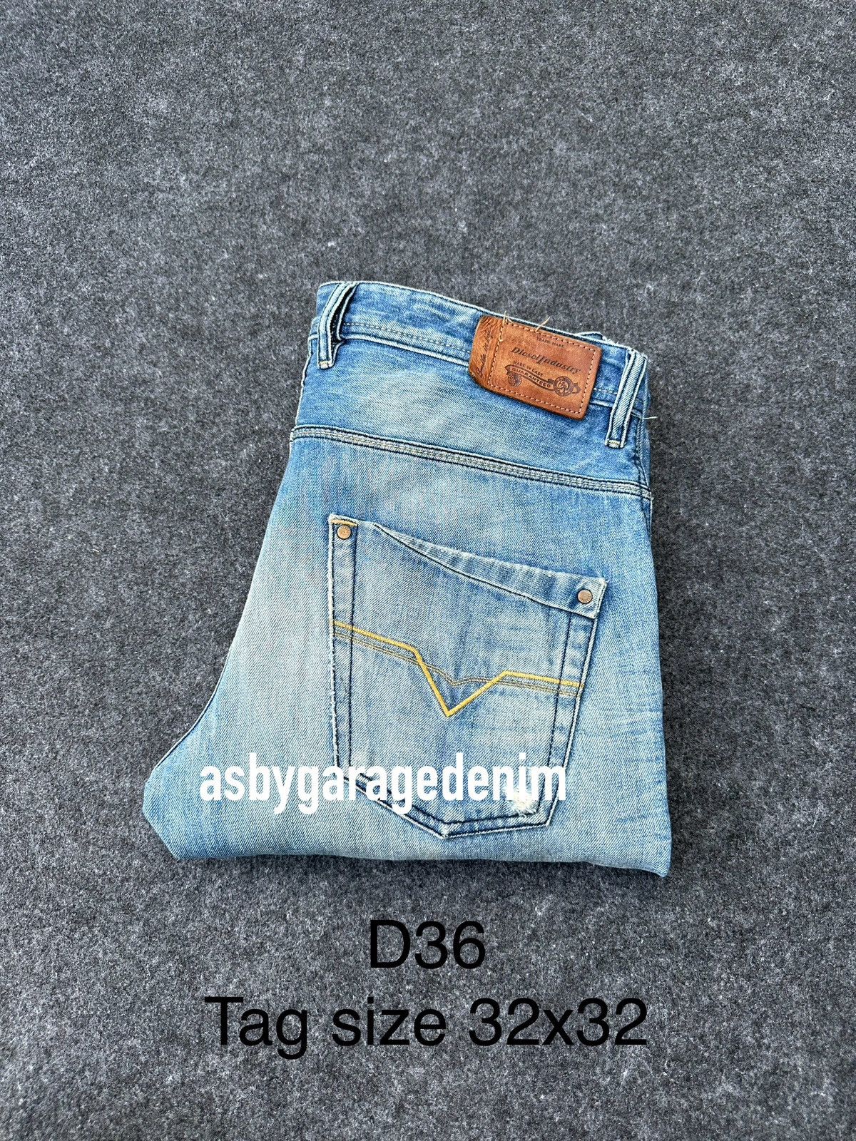 Diesel Diesel Krooley Regular Slim Distressed Denim 32x32 D36 Size US 32 / EU 48 - 19 Thumbnail