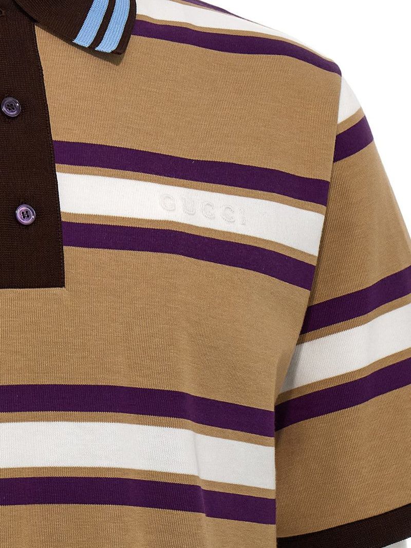 Gucci o1loc1c1125 824338 Jersey Logo Polo Shirt in Multicolor Size US XL / EU 56 / 4 - 4 Thumbnail