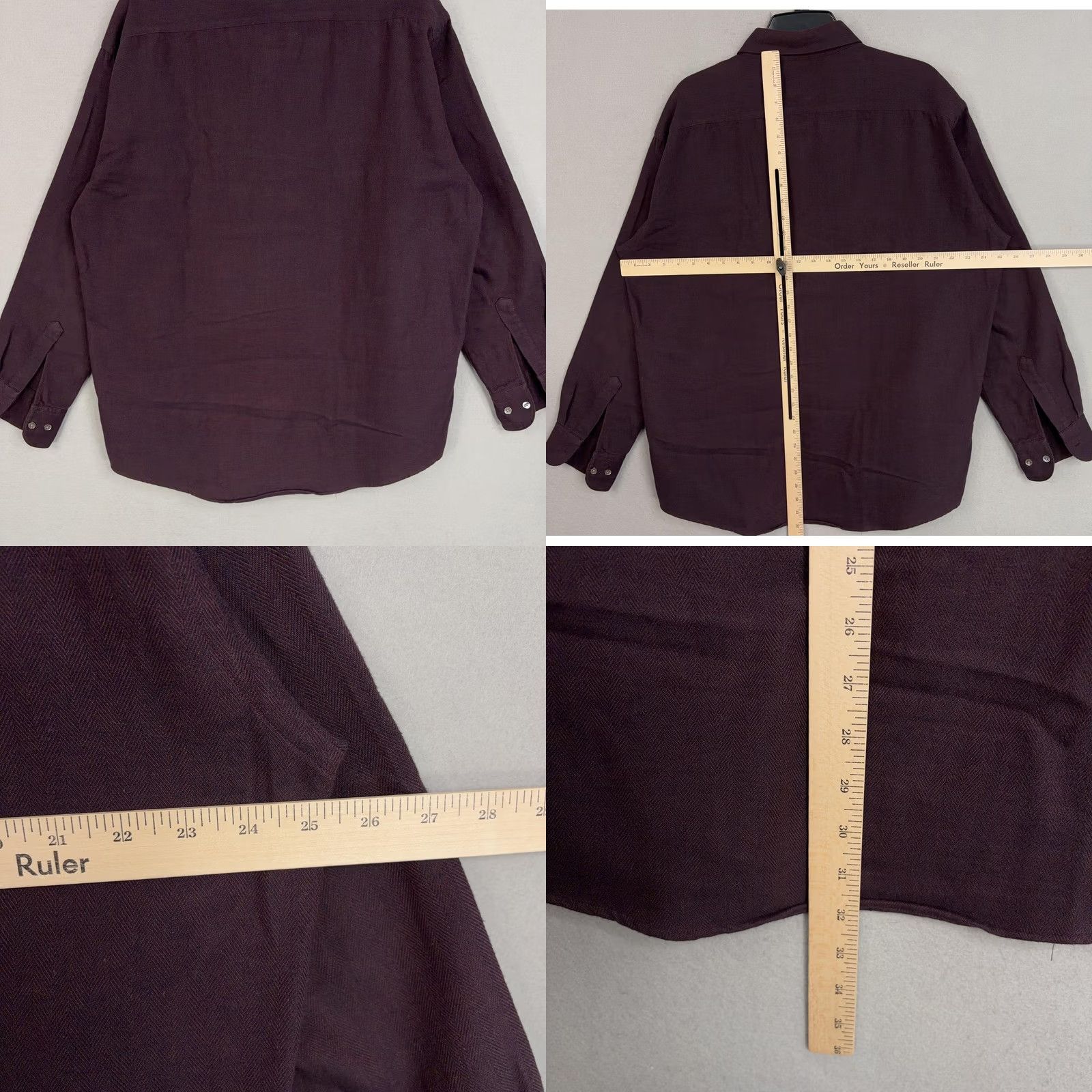 Hugo Boss VINTAGE Hugo Boss Shirt Mens Large Purple Herringbone Twill Classic Designer Casual Button-Up Shirt Mens Large Purple Herringbone Twill/Cotton Size US L / EU 52-54 / 3 - 8 Thumbnail