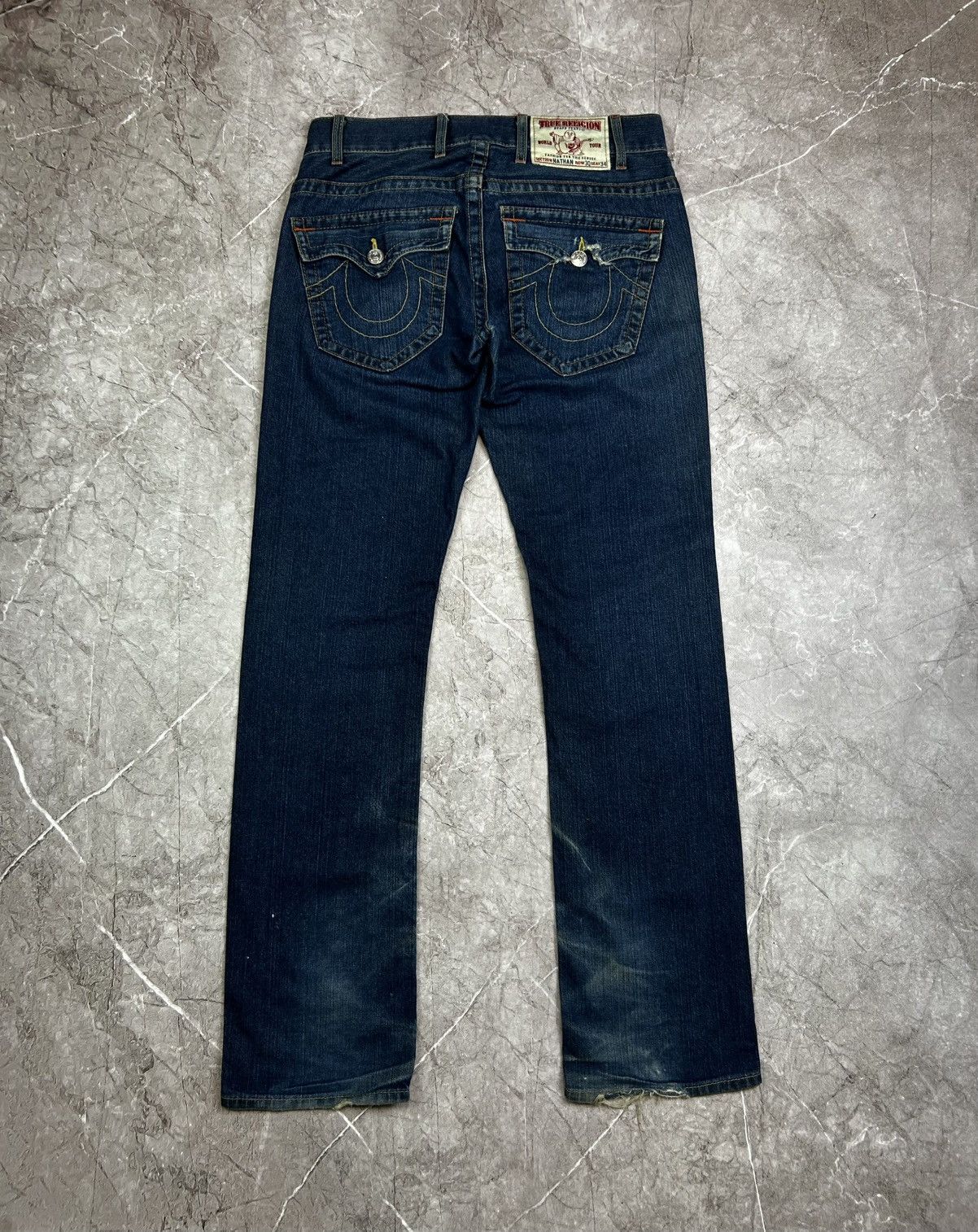 True Religion × Vintage Vintage True Religion Faded American Denim Baggy Hype Jeans Size US 30 / EU 46 - 1 Thumbnail