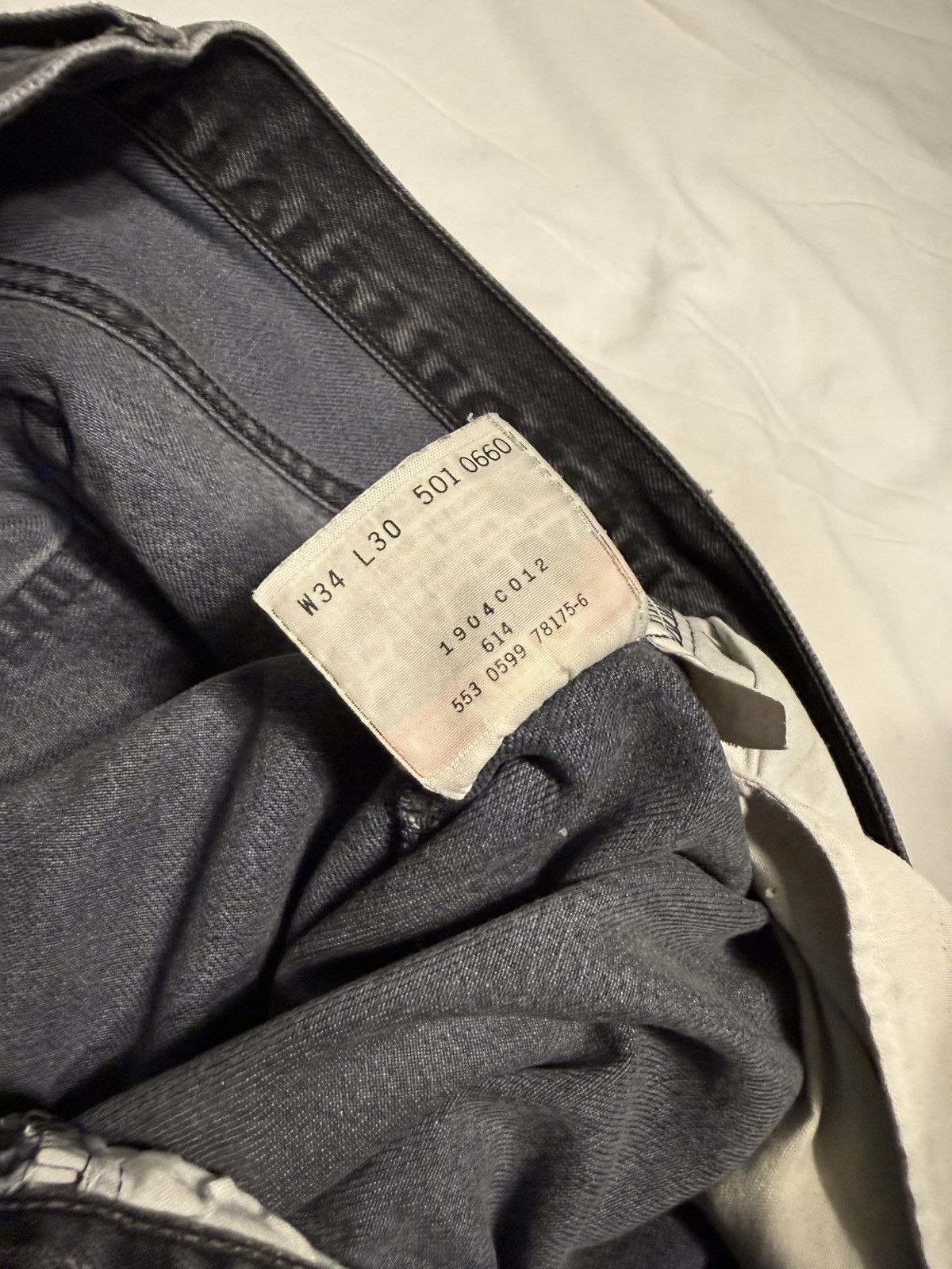 Levi's Vintage 90s Levis USA 501 Faded Black Denim Jeans Size US 34 / EU 50 - 4 Thumbnail