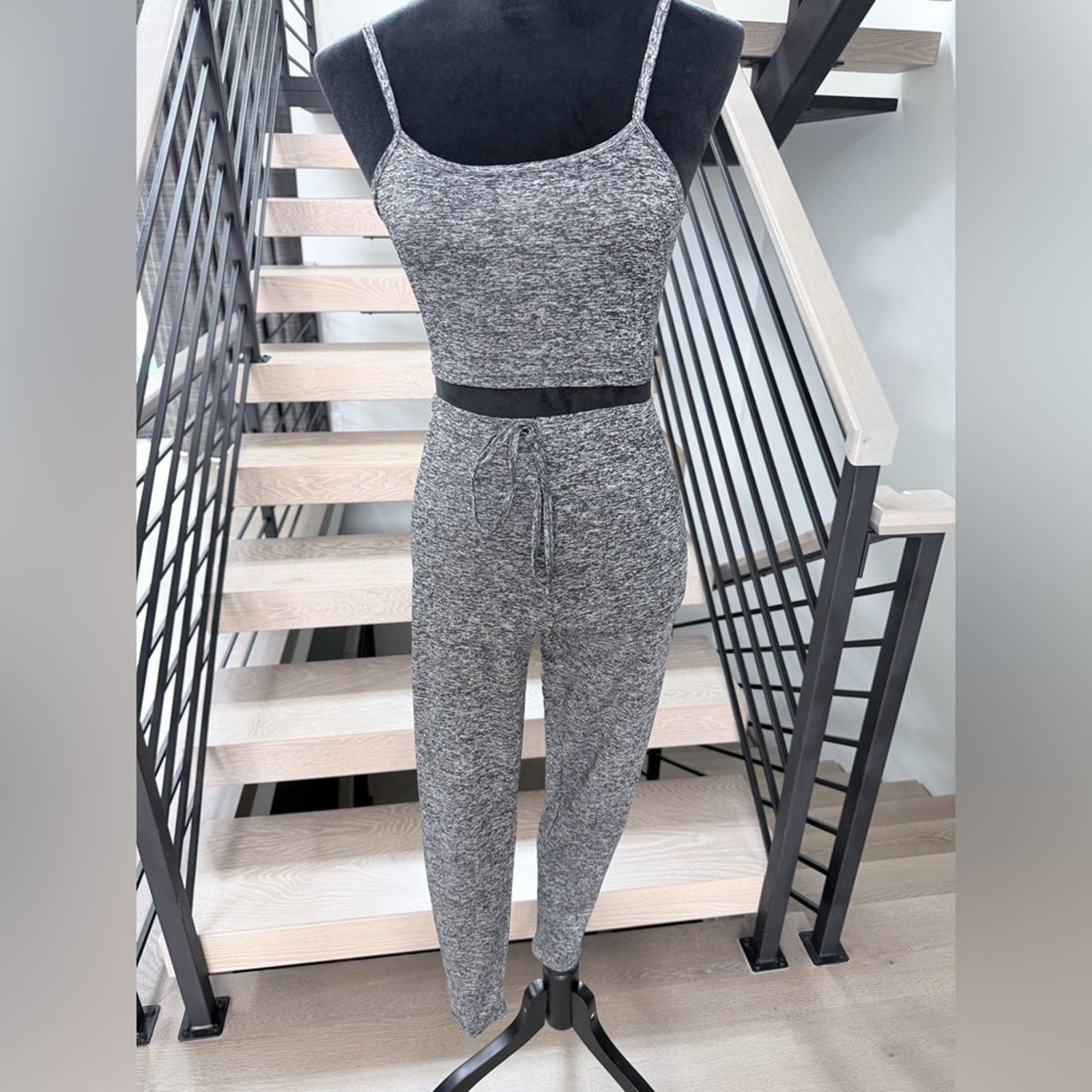 Other New Athleticwear Gym Casual Gray Matching Set with Pants Size 27" / US 4 / IT 40 - 6 Thumbnail