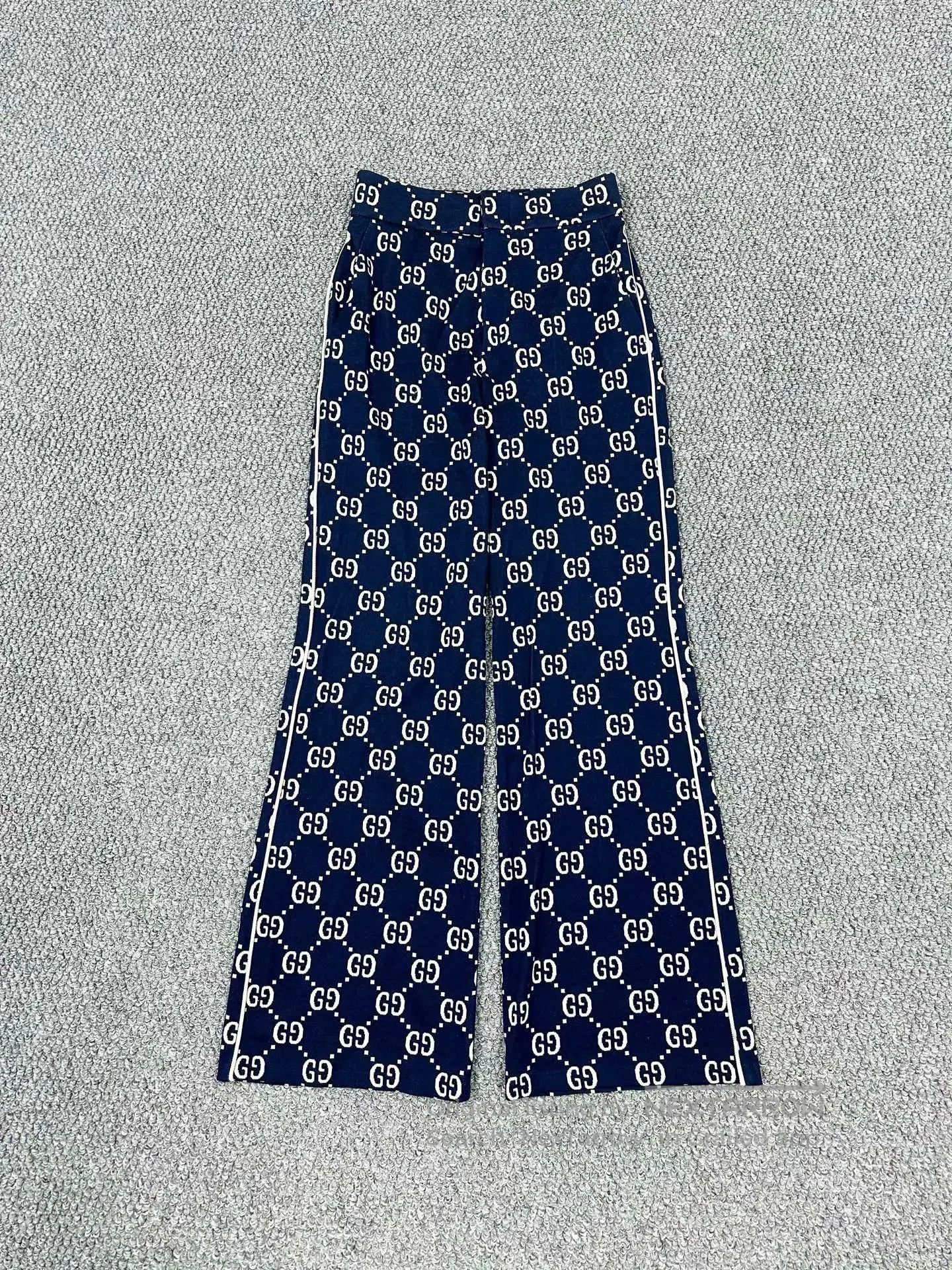Gucci Guicci Blue double G logo flared casual pants| Size US 36 / EU 52 - 1 Thumbnail