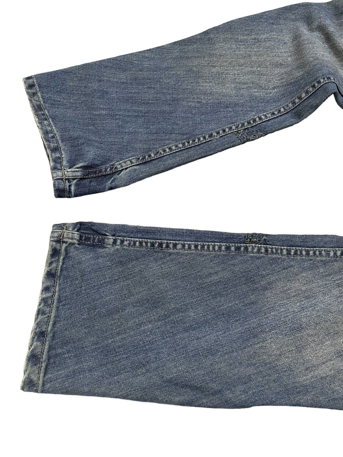 FUSAI × GOSTAR DE FUGA × Japanese Brand JNBY Asymmetrical Curved Seam Embroidered Jeans Size US 29 - 12 Thumbnail