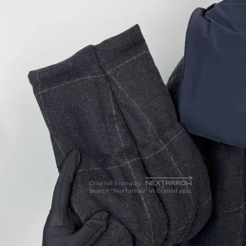 Hermes Hermes Black and Dark Blue Knit Collar Removable Long Cott Size US M / EU 48-50 / 2 - 4 Thumbnail