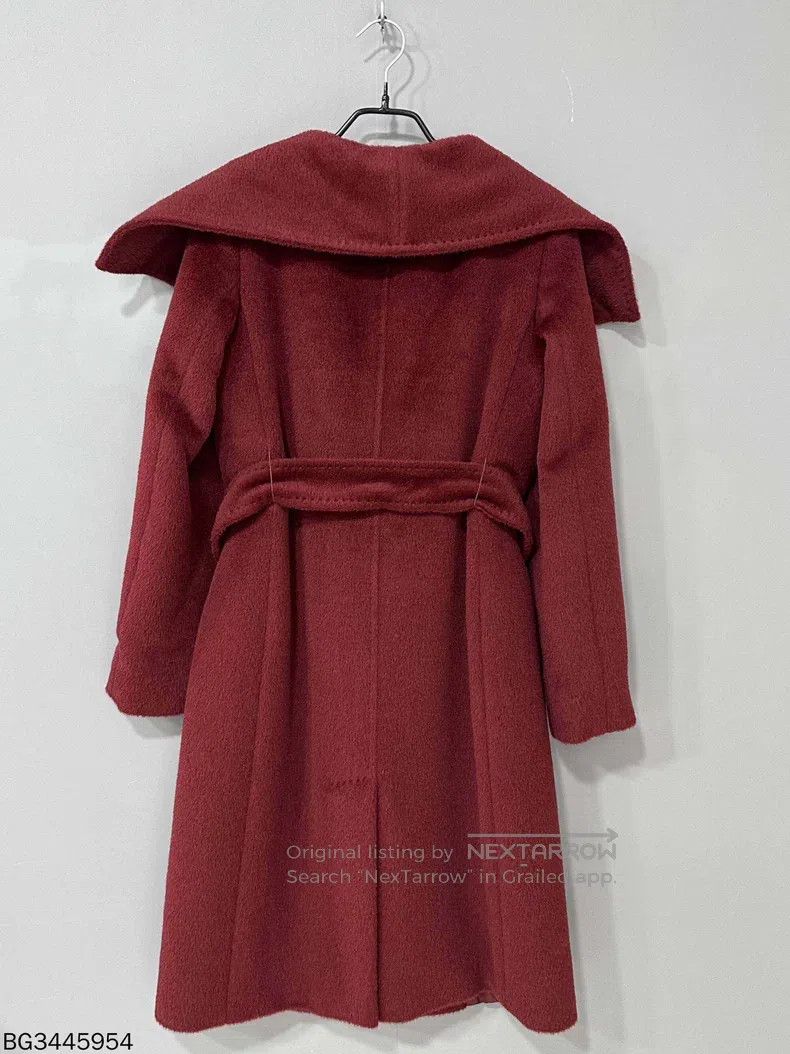 Max Mara Max Mara Red alpaca wool button-down belt coat Size XS / US 0-2 / IT 36-38 - 3 Thumbnail