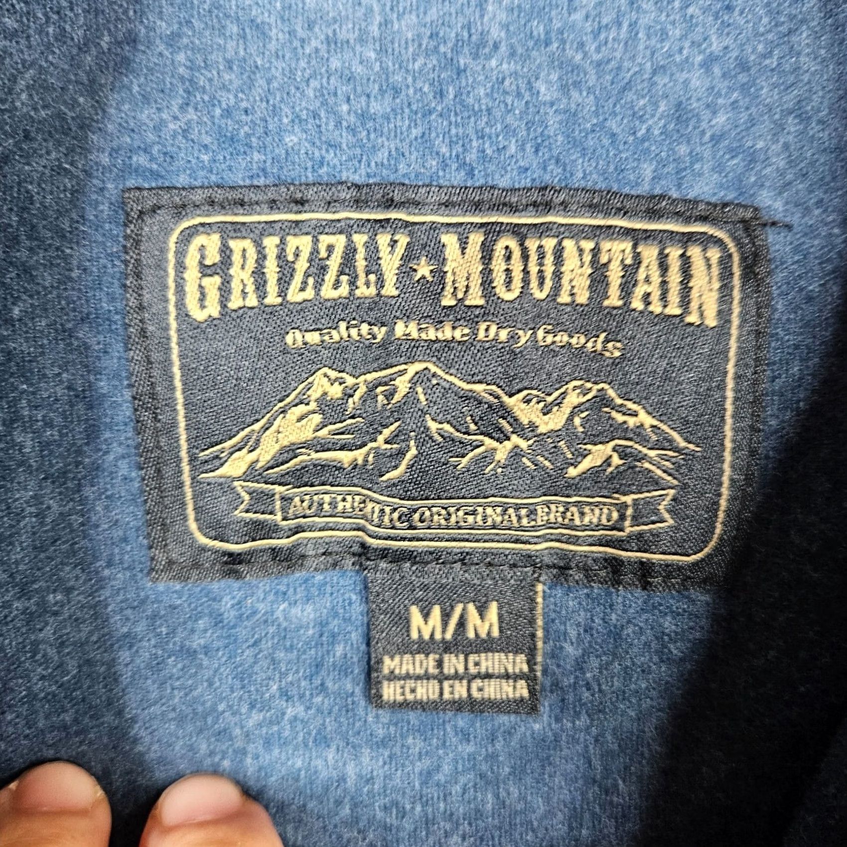 Vintage Grizzly Button-Up Shirt Men's Blue Cotton Flannel Size M Size US M / EU 48-50 / 2 - 2 Thumbnail