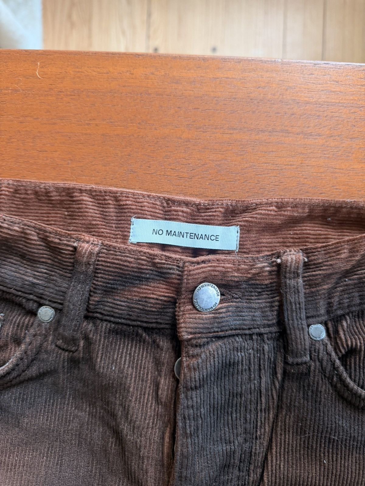 No Maintenance No Maintenance Brown Waxed Corduroy Pants Size US 28 / EU 44 - 3 Thumbnail