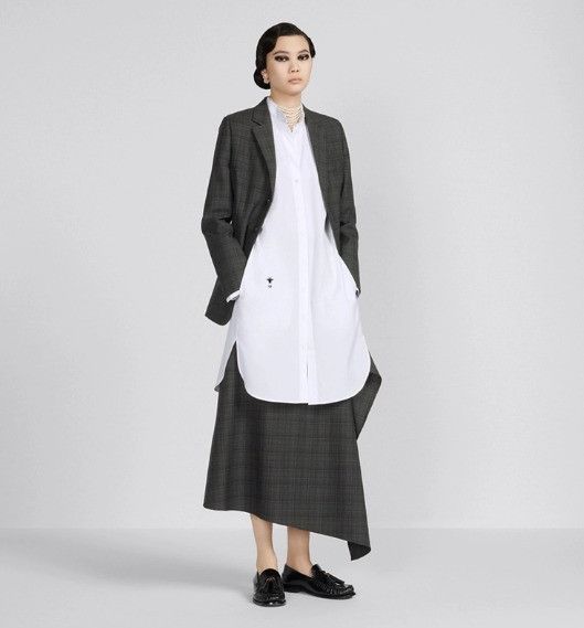 Dior o1w1db10225 Mid-Length Draped Skirt in Gray Size 28" / US 6 / IT 42 - 4 Thumbnail