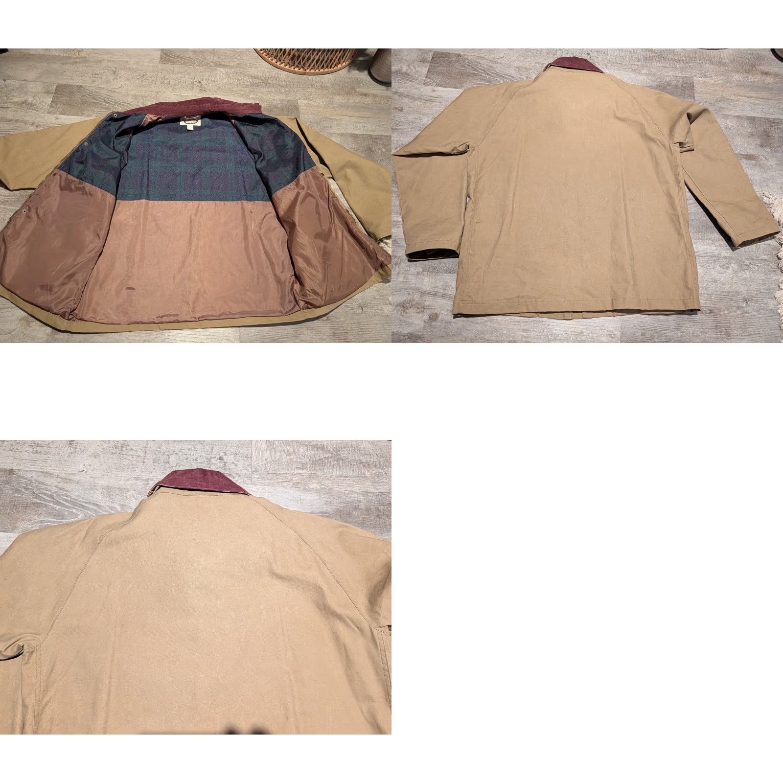 Vintage St Johns Bay Chore Jacket Mens XL Khaki Canvas Lined Workwear Barn Coat Size US XL / EU 56 / 4 - 9 Thumbnail