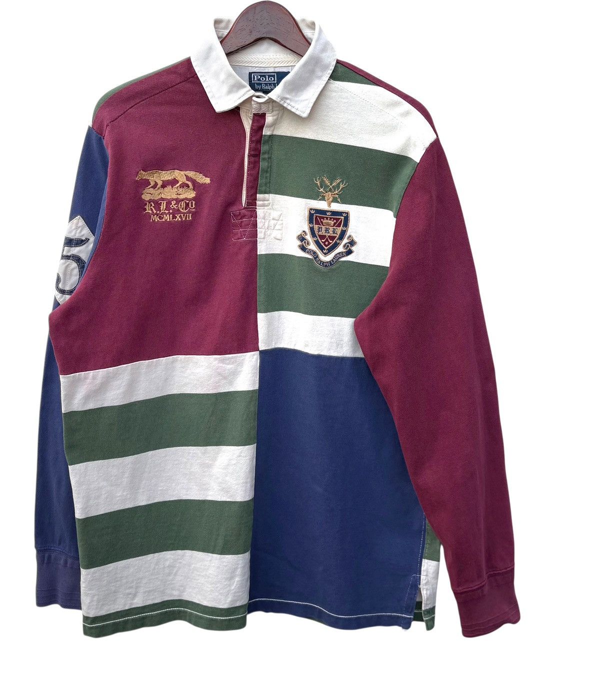 Polo Ralph Lauren Vintage Polo Ralph Lauren Multicolour RL & Co Rugby Shirt Size US M / EU 48-50 / 2 - 6 Thumbnail