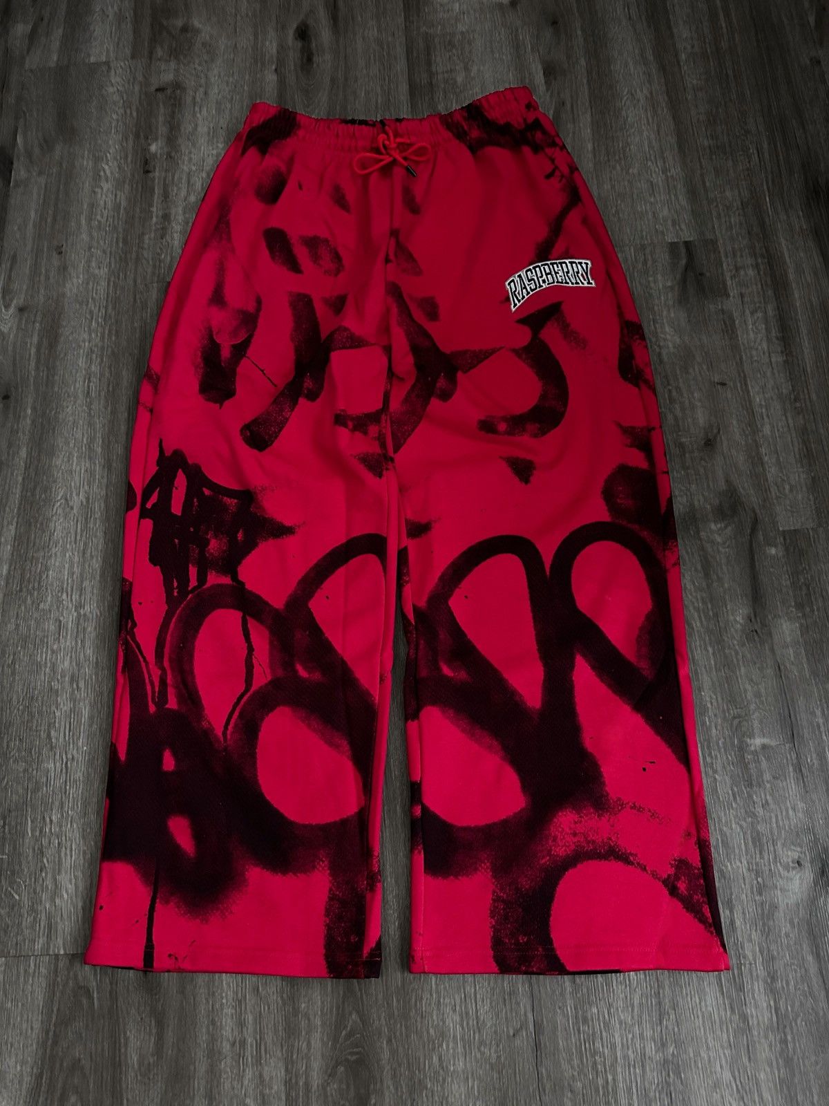 Image of The Gv Gallery Raspberry Hills Red Graffiti Sweatpants, Men's (Size 30)